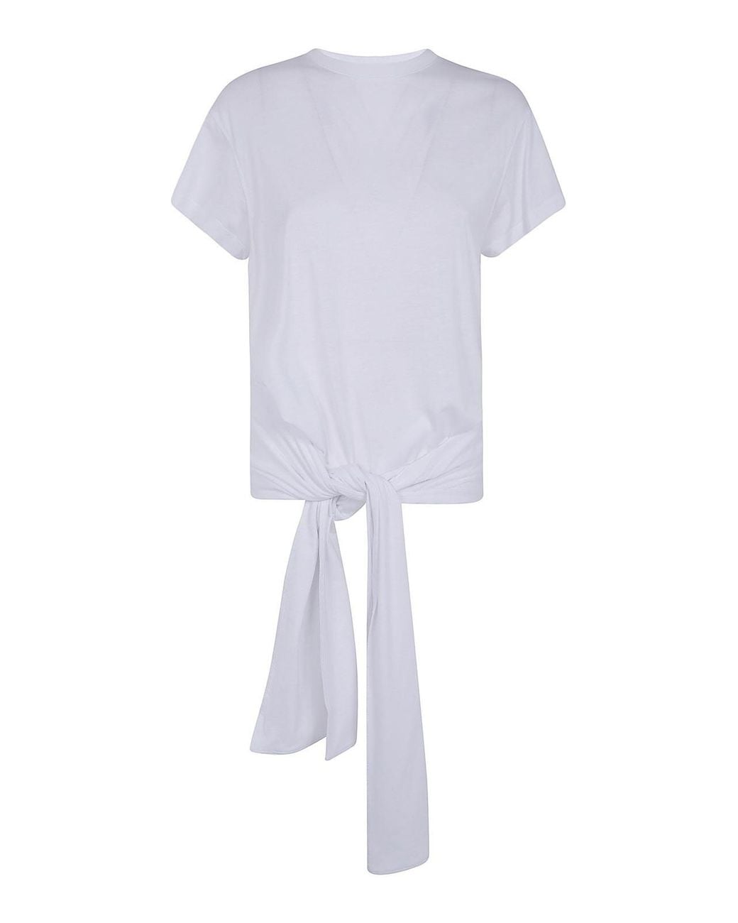 Totême White Tie Waist Jersey Top