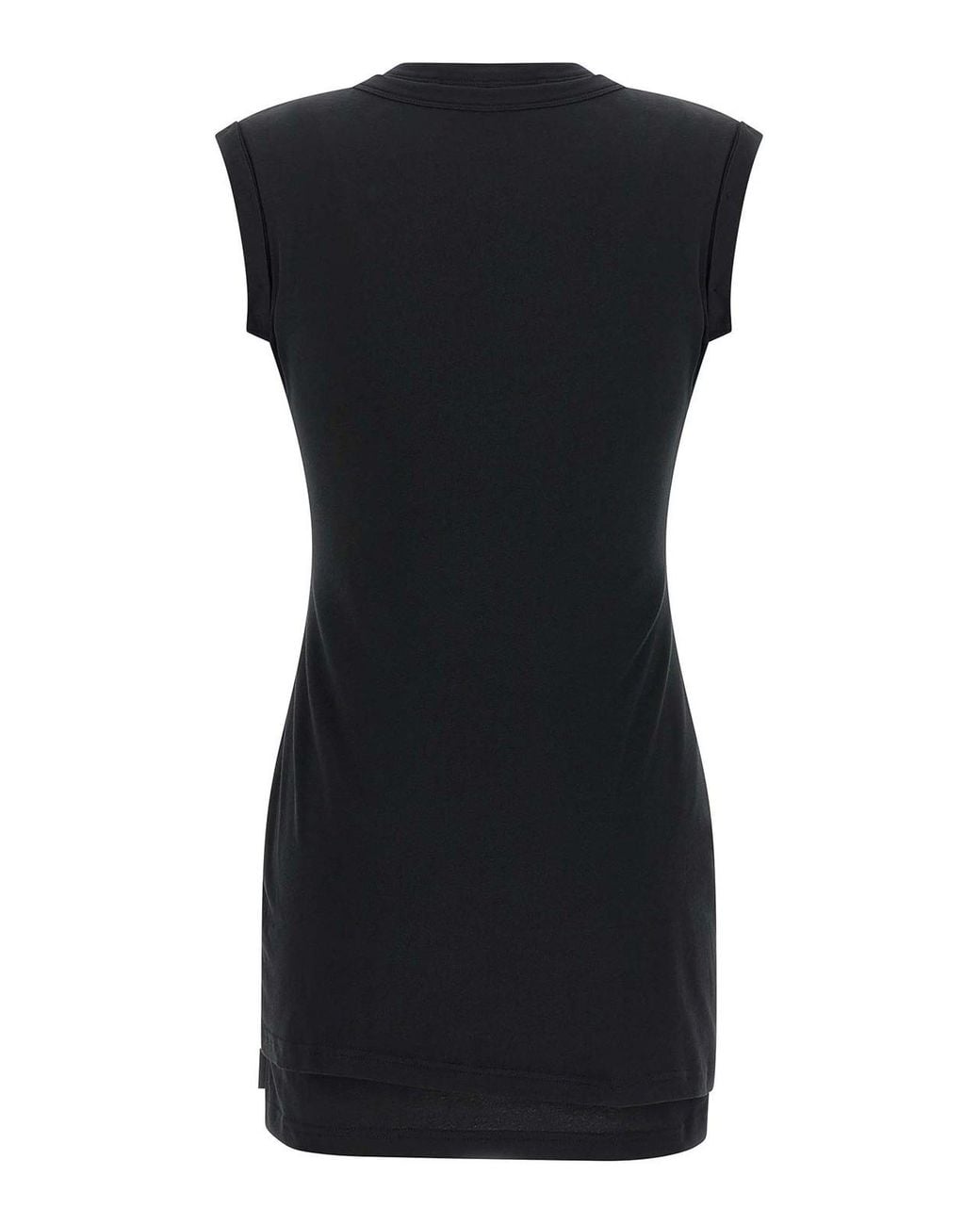 Alexander Wang Black Twisted Bust Layered' Dress