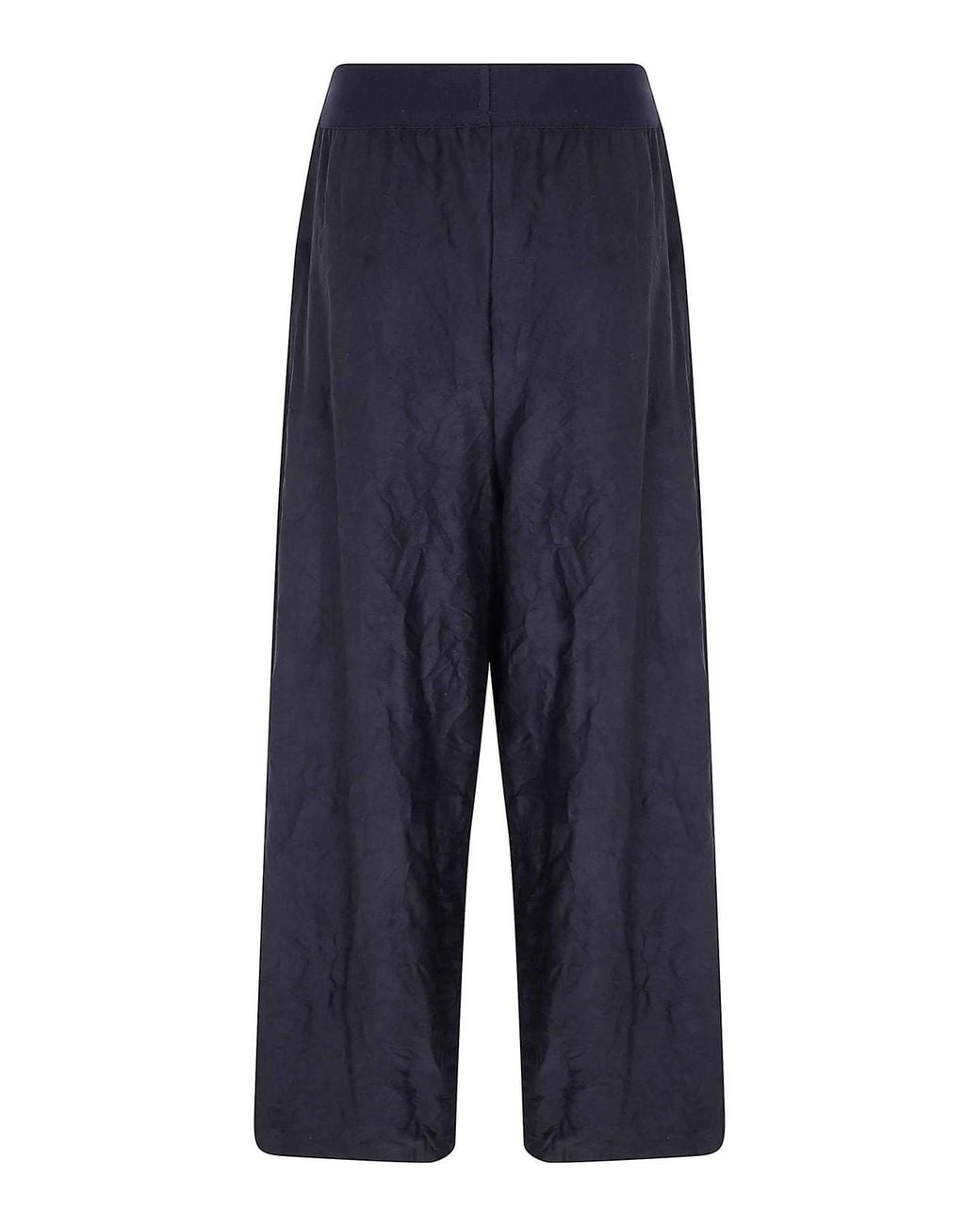 Maria Calderara Blue Pockets Pantsfaux Suede Trousers