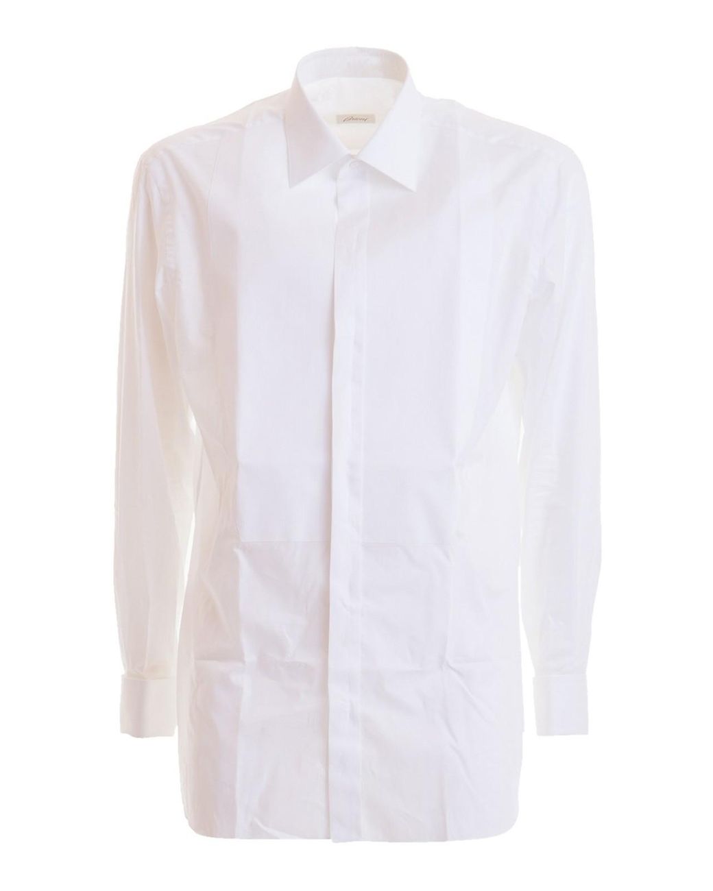 Brioni White Smoking Shirt for men