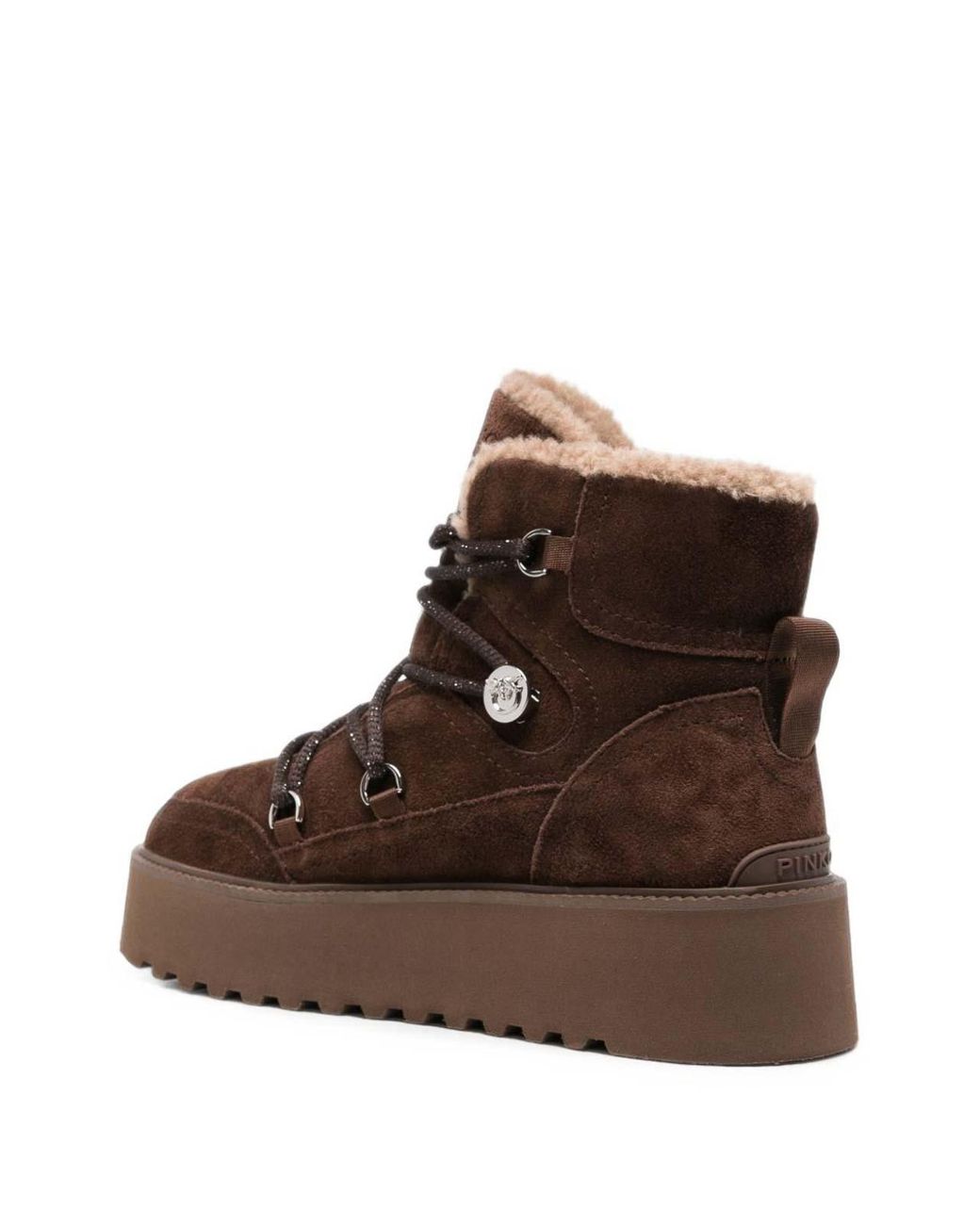 Pinko Brown Lace-Up Shoes