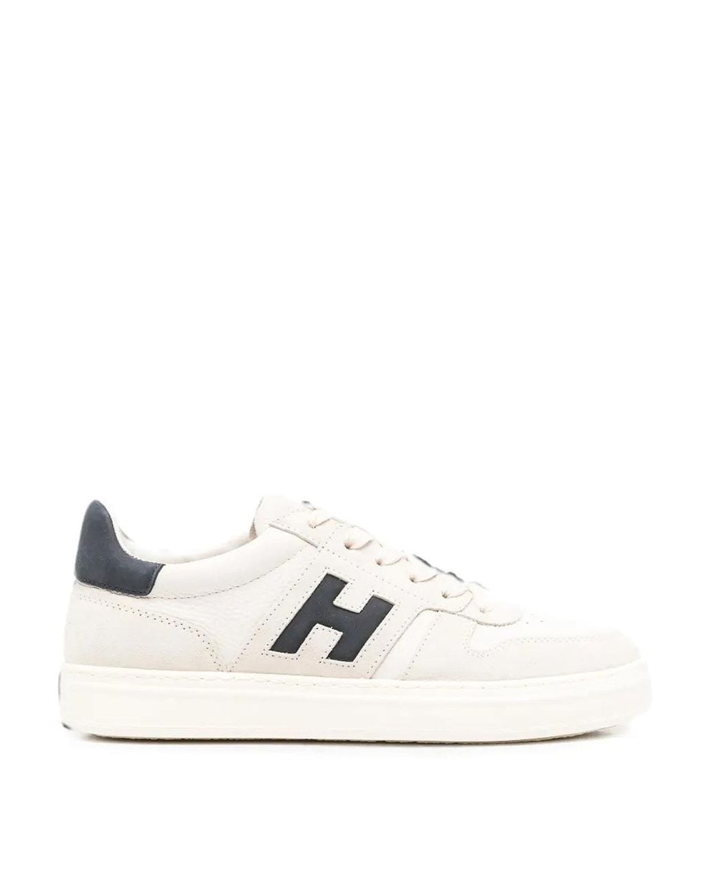 Hogan White H668 Leather Sneakers for men