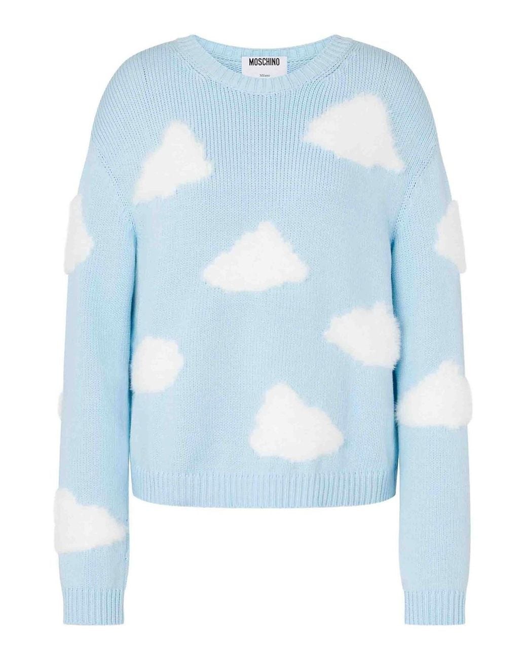 Moschino Blue Organic Cotton Blend Sweater