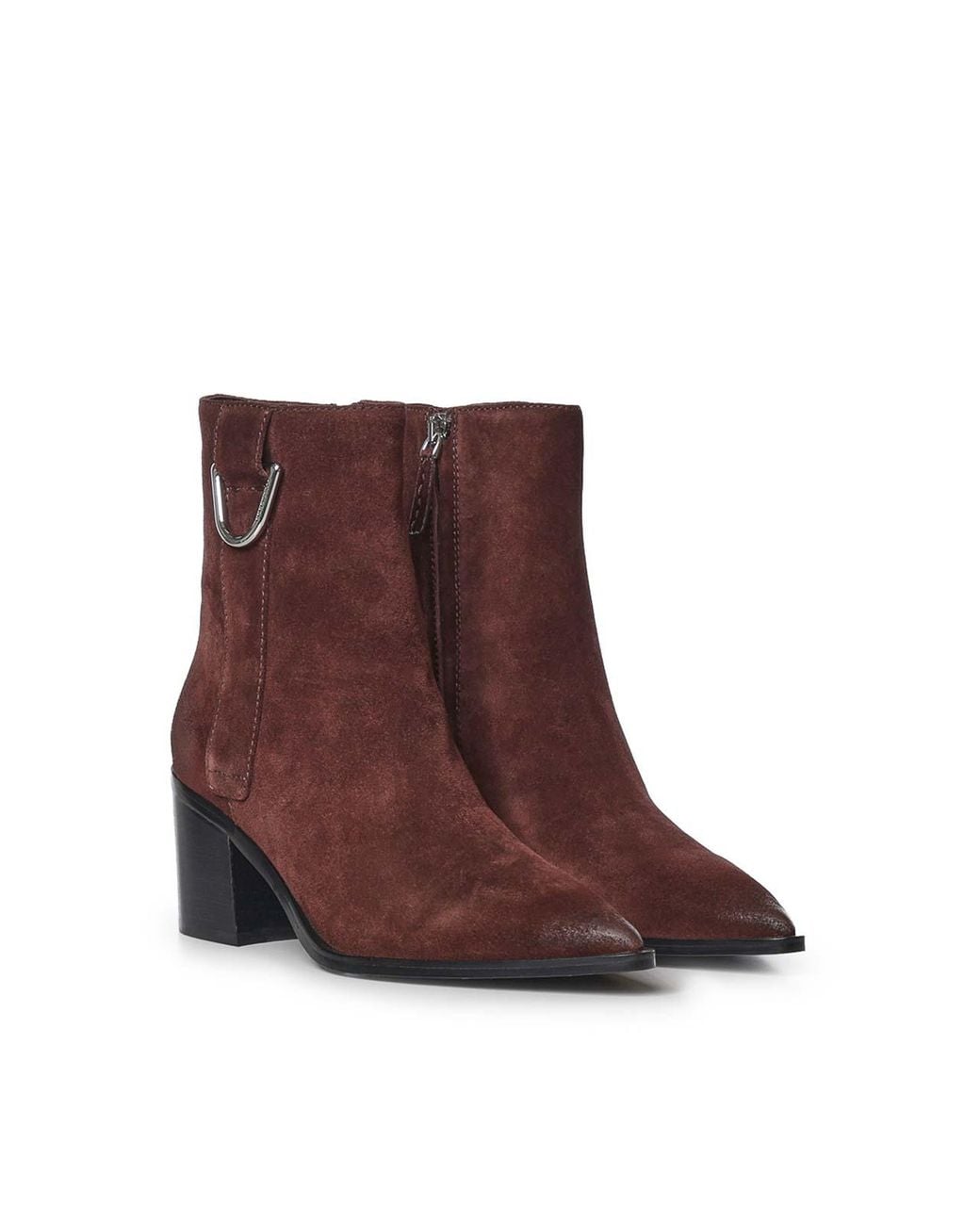 Coccinelle Brown Suede Camperos Ankle Boots