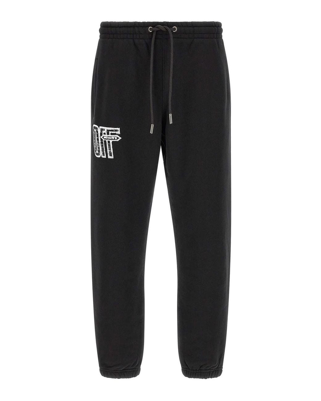 Off-White c/o Virgil Abloh Black Motion Arrow Cuffed' Joggers for men