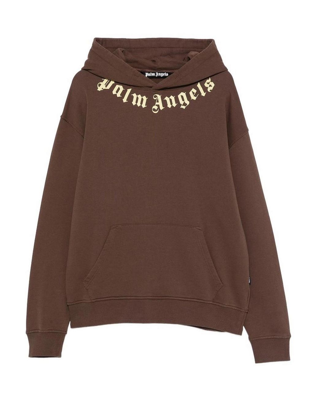 Palm Angels Brown Cotton Hoodie for men