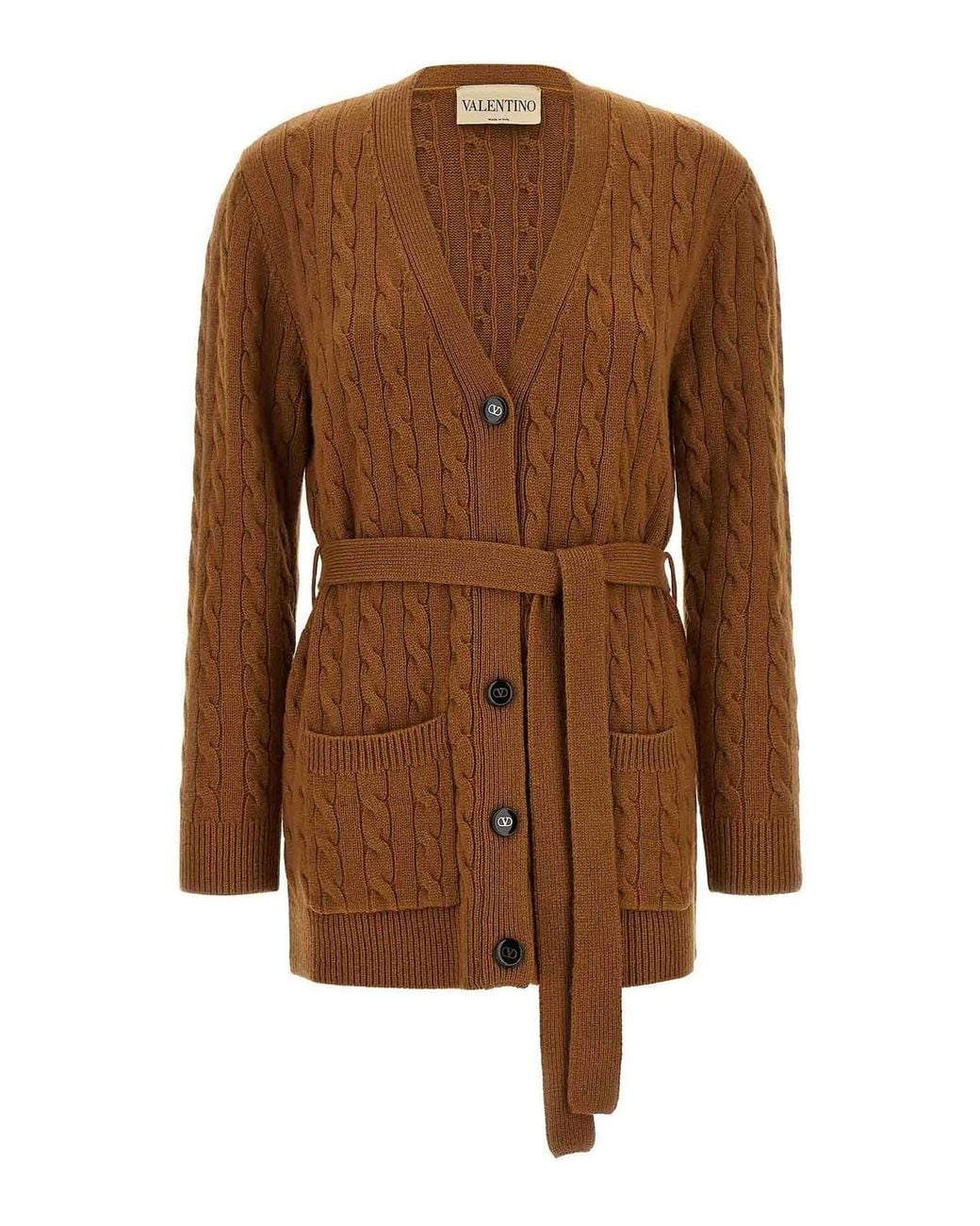 Valentino Garavani Brown 'Vlogo Signature' Cardigan