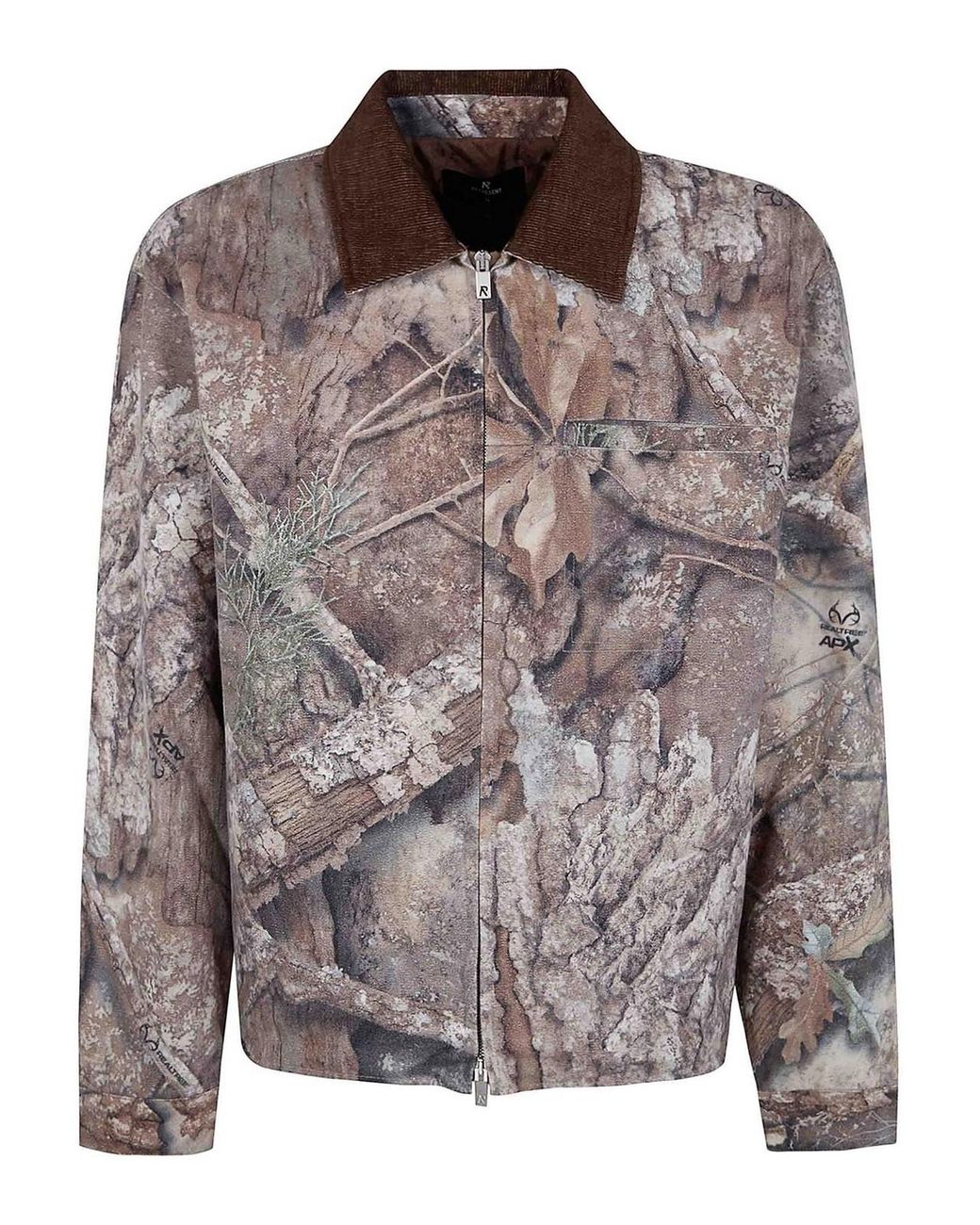 Represent Brown Real Tree Camo Trucker Jacket for men