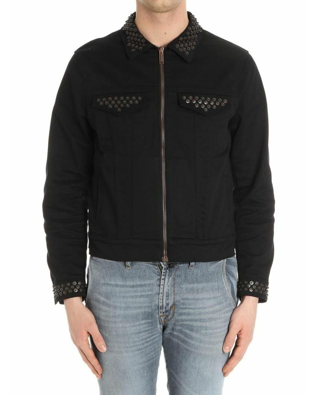 Moschino Black Jacket With Applied Buttons for men