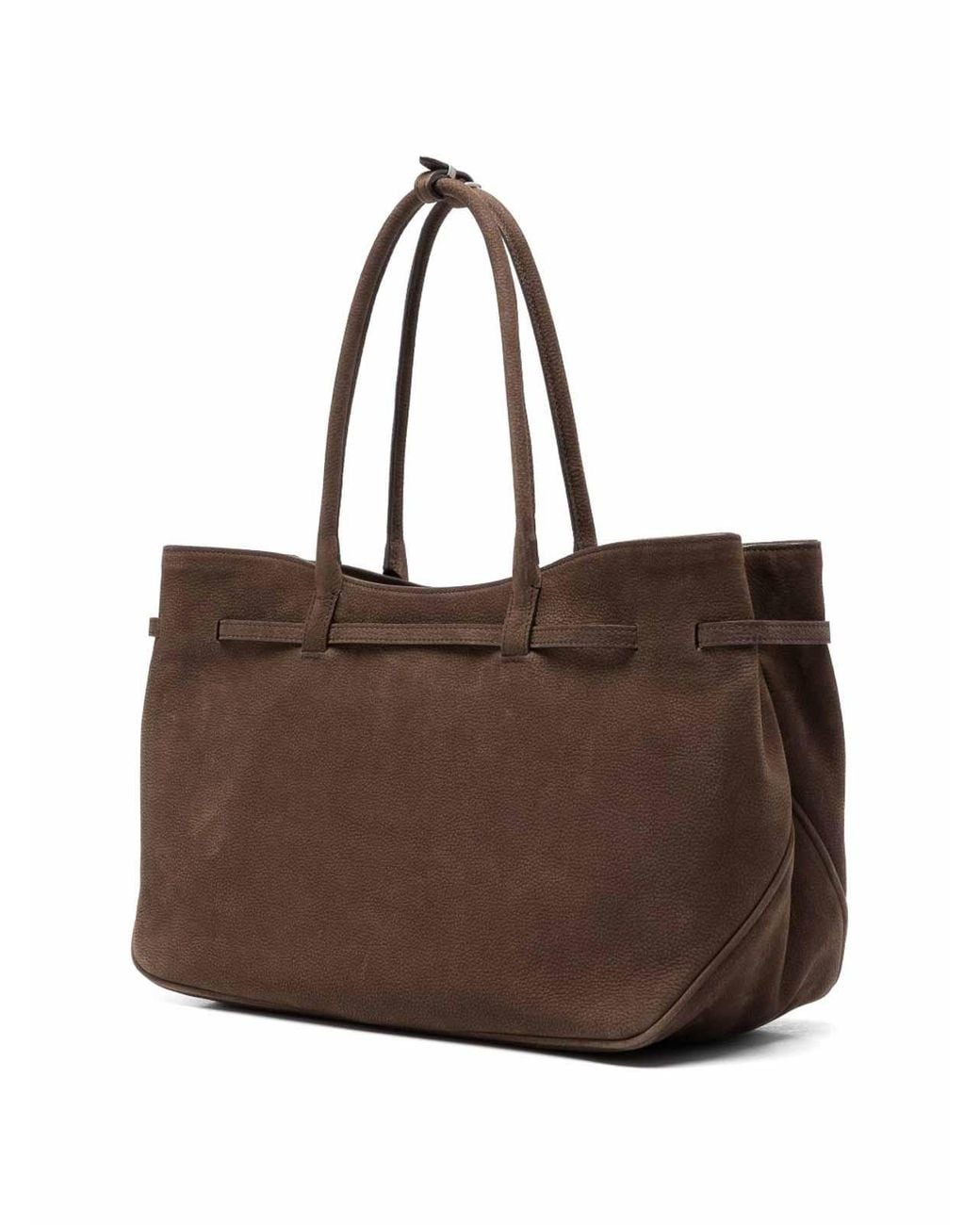 MARGE SHERWOOD Brown Leather Top-Handle Bag