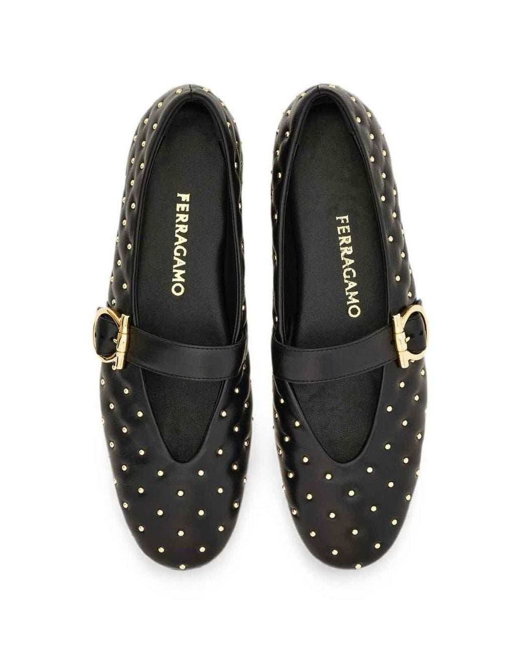 Ballerines Ferragamo en coloris Black