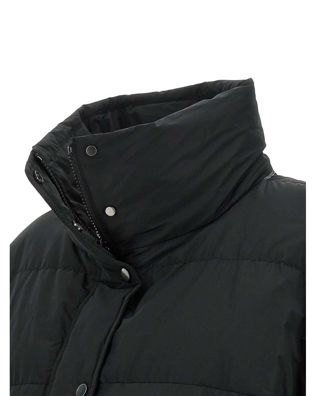 Brunello Cucinelli Black Cropped Puffer Jacket