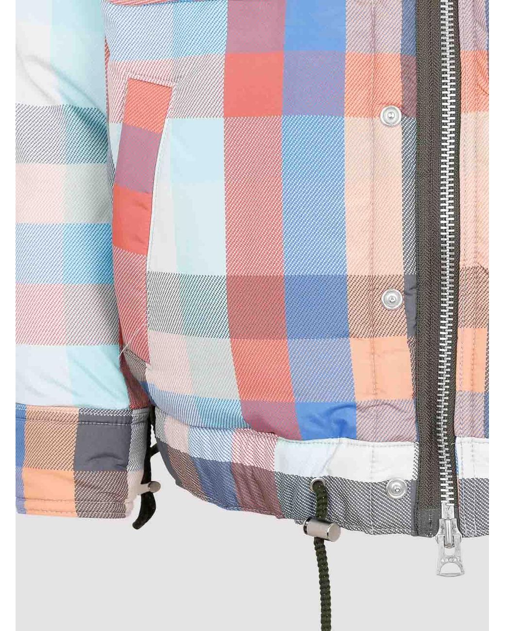 Sacai Blue Plaid Padded Blouson for men
