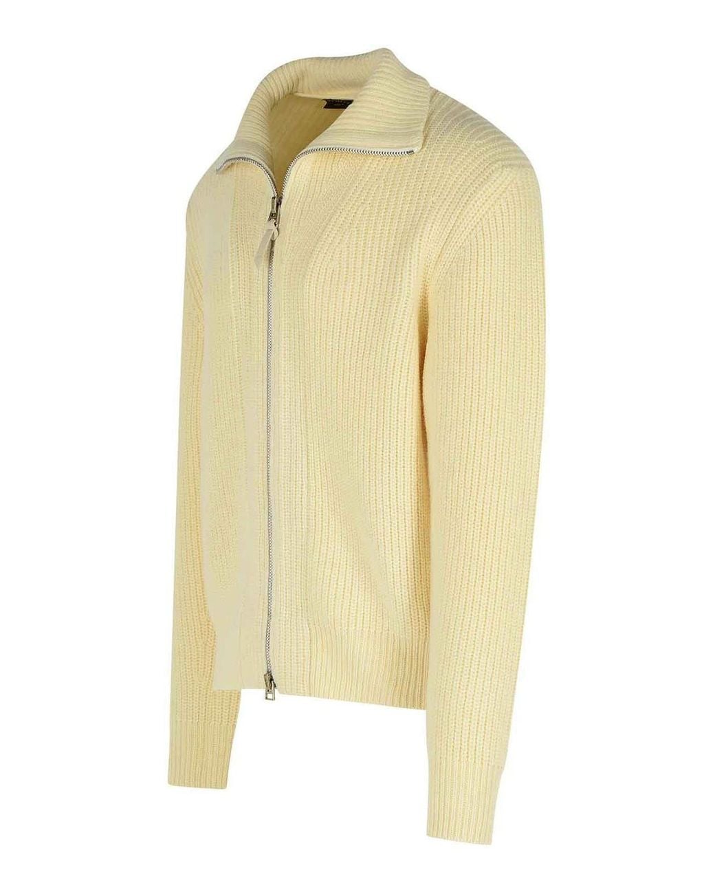Tom Ford Yellow Ivory Wool Blend Sweater for men