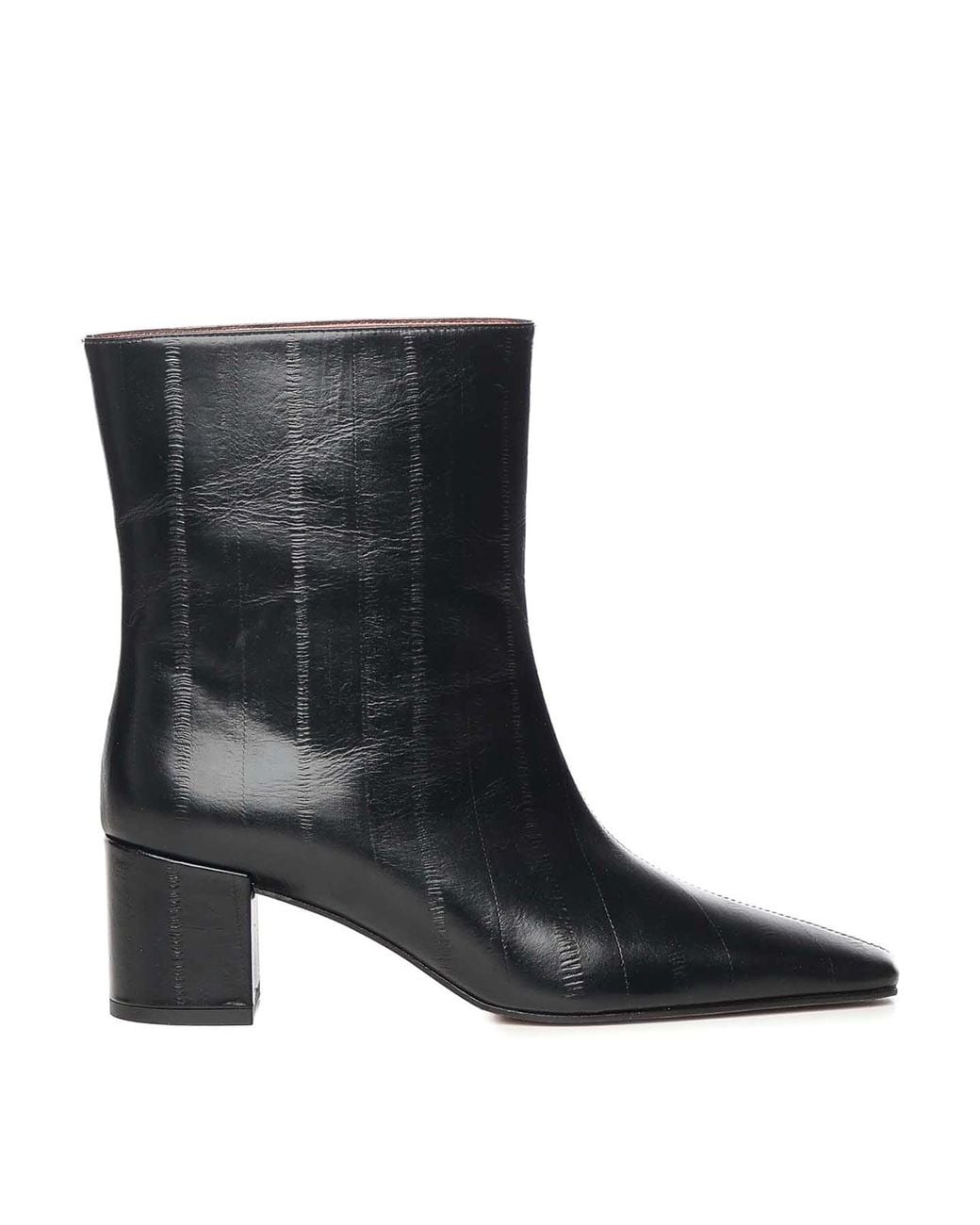 Giuliano Galiano Black Stefy Leather Ankle Boot
