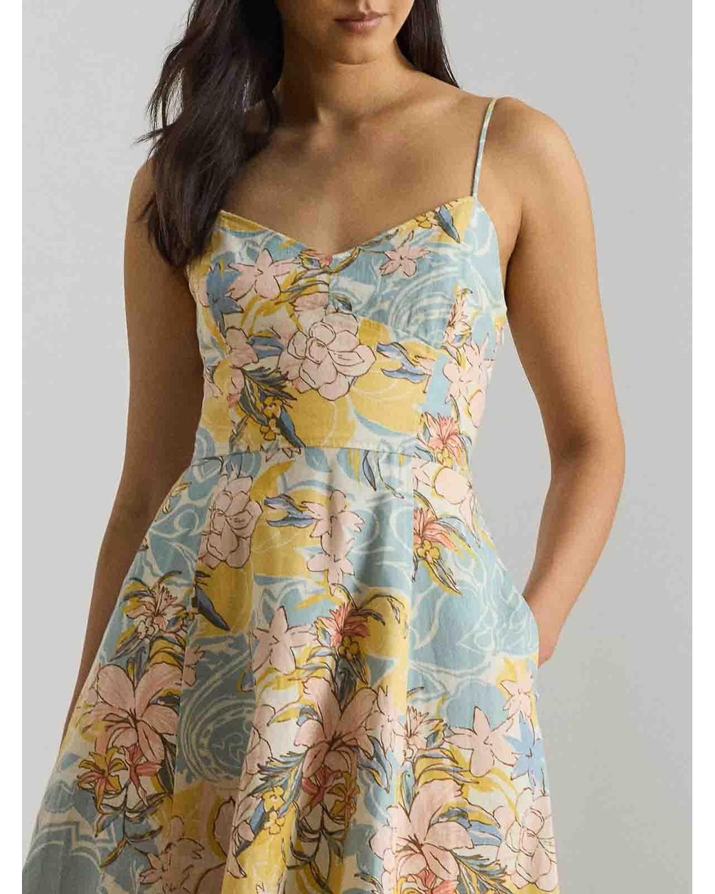 Ralph Lauren Metallic Woven-Fit &Amp; Flare-Dresses-Classic Linen