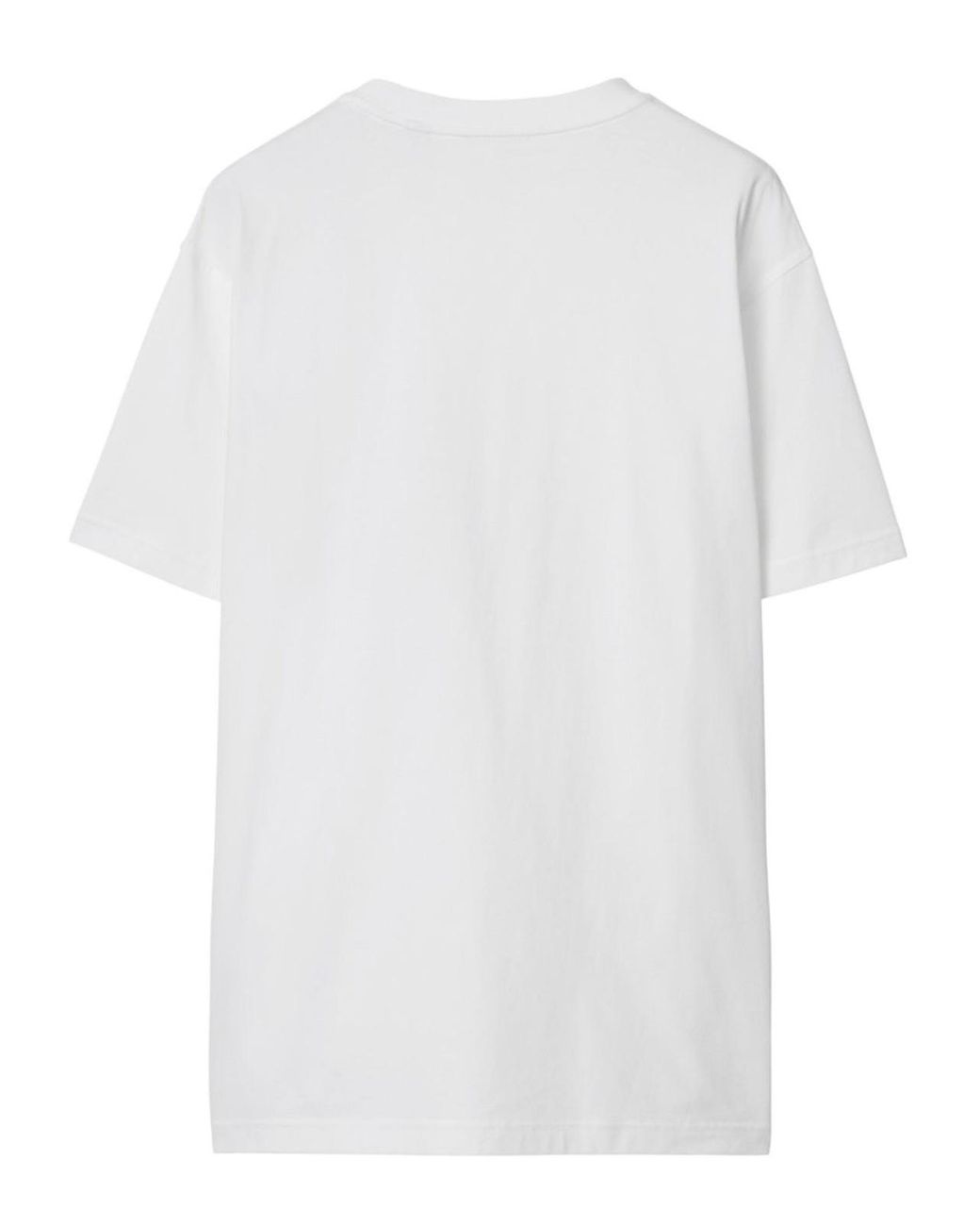 Burberry White Cotton Check-Pocket T-Shirt