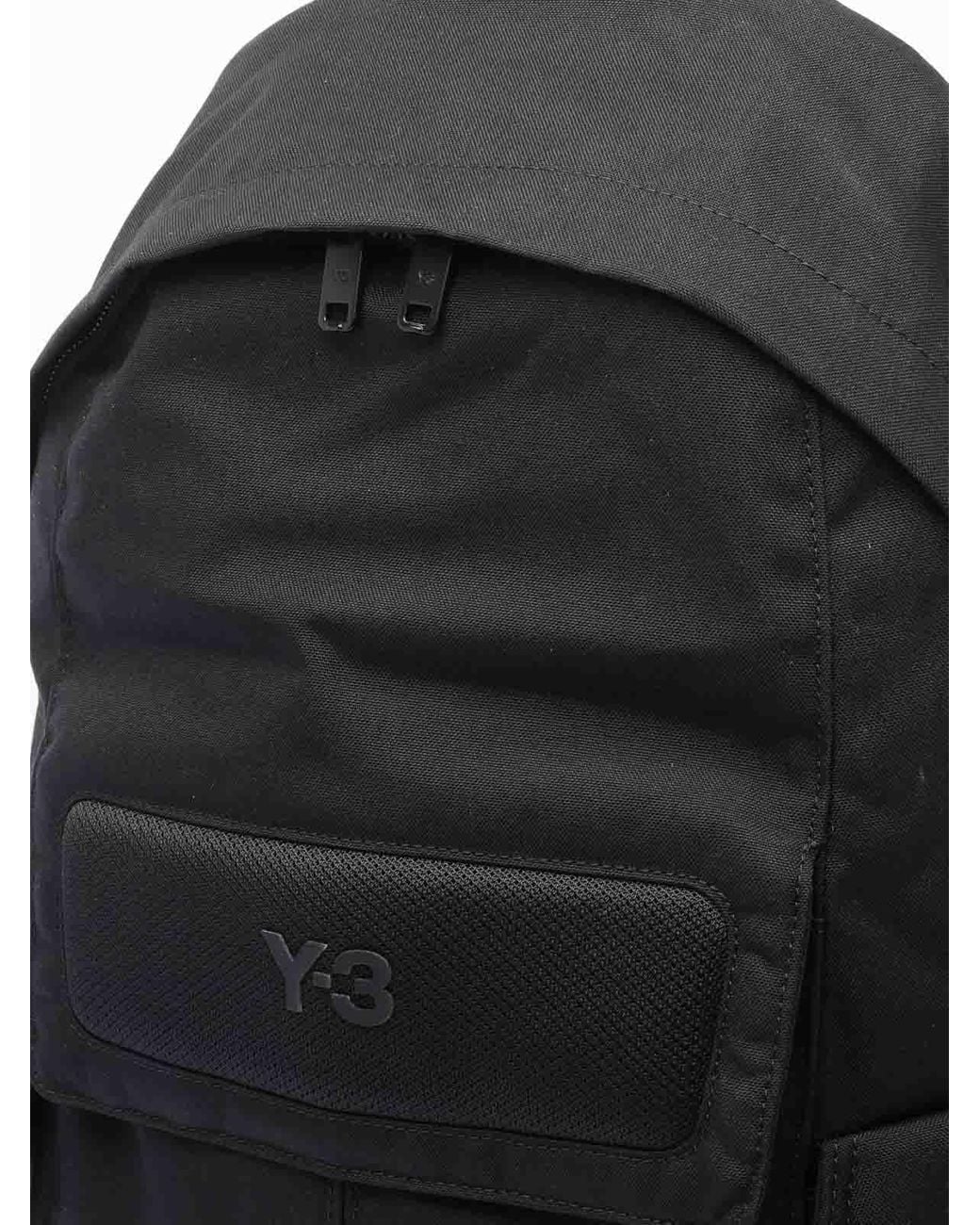 Y-3 Black Adidas Backpack for men