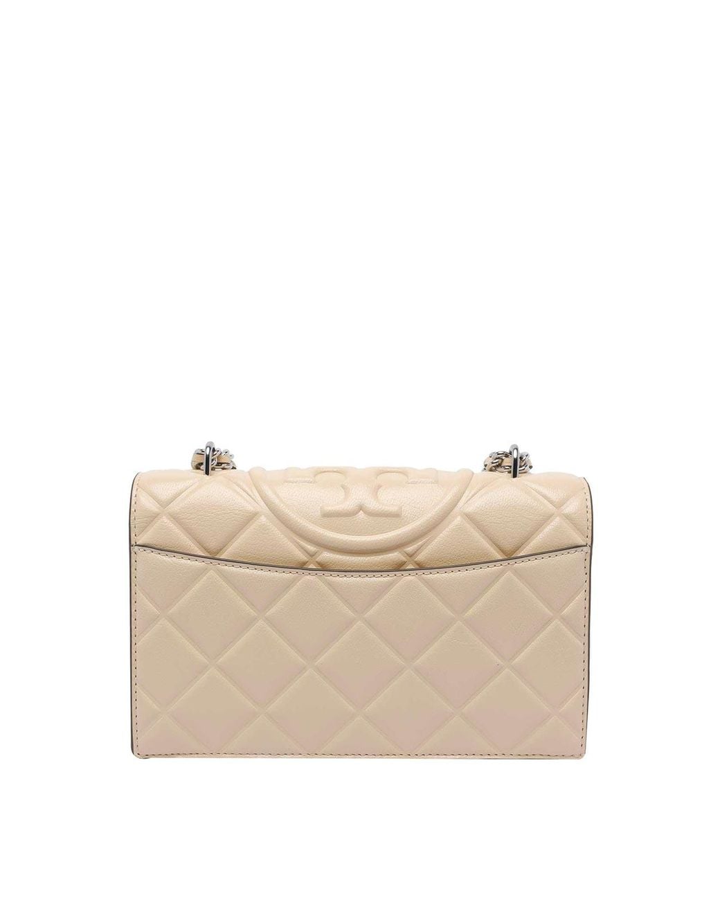 Tory Burch Natural Vanilla Small Fleming Shoulder Bag