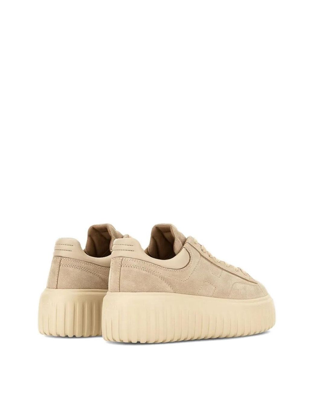Hogan Natural H-Stripes Suede Sneakers