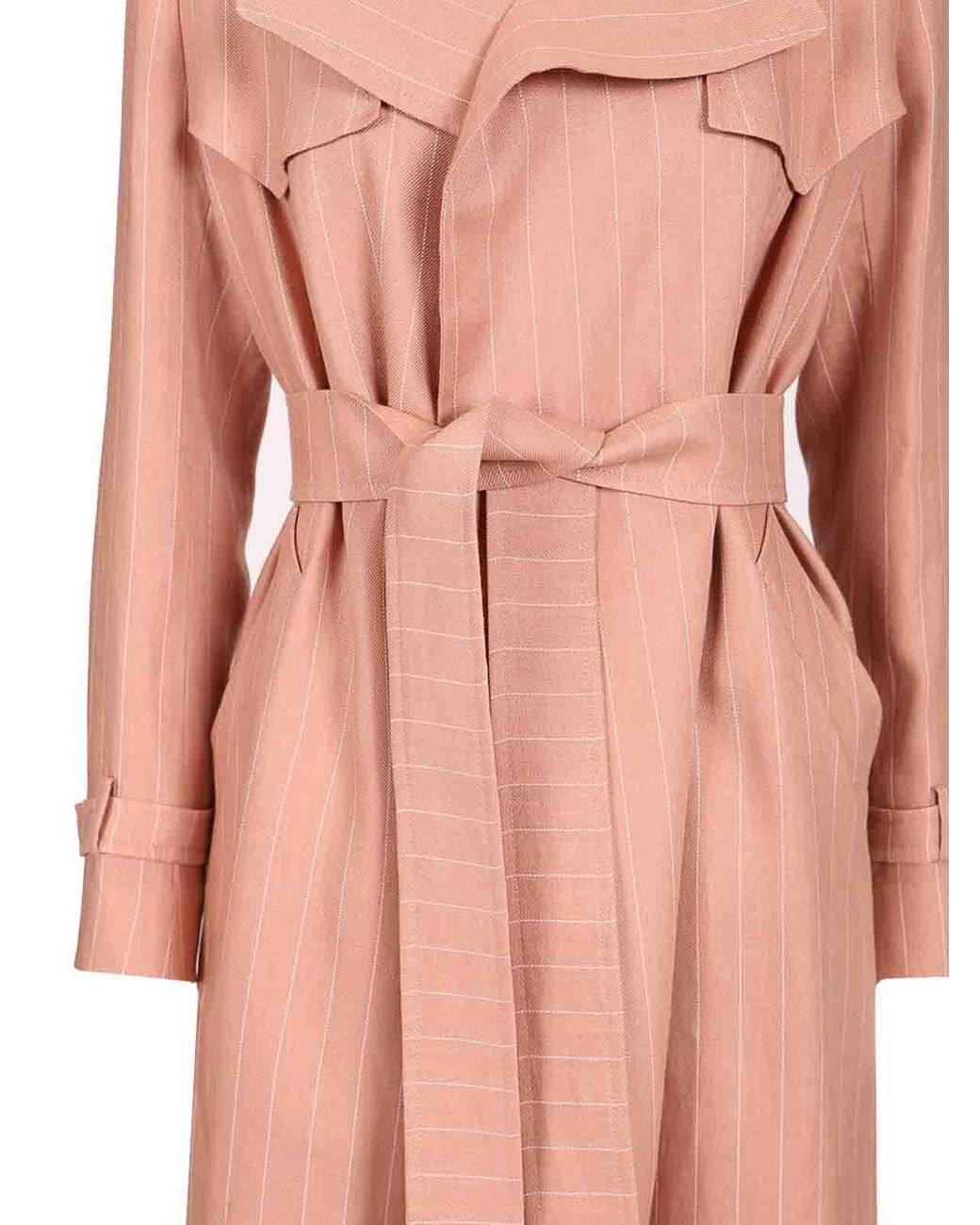 Tagliatore Pink Carola Long Trench Coat