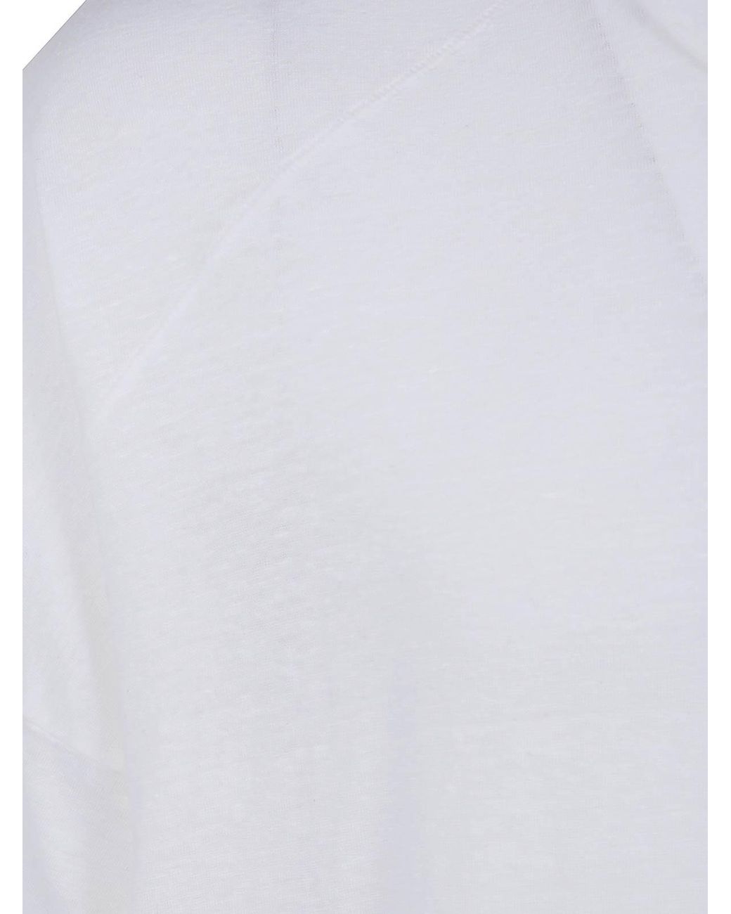 MD75 White Linen Oversized T-Shirt for men