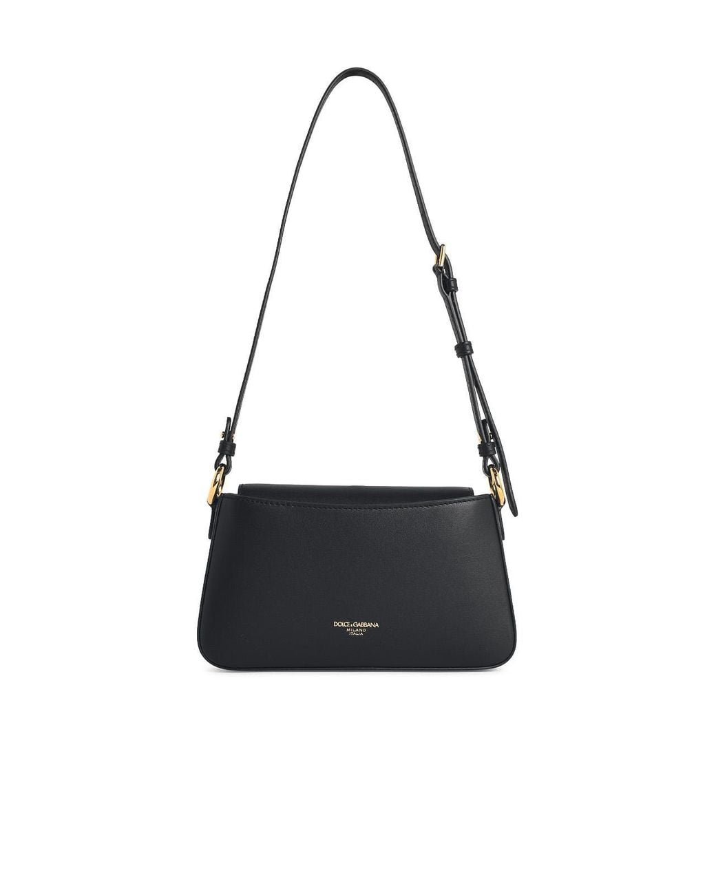 Dolce & Gabbana Black Calf Leather Phone Bag