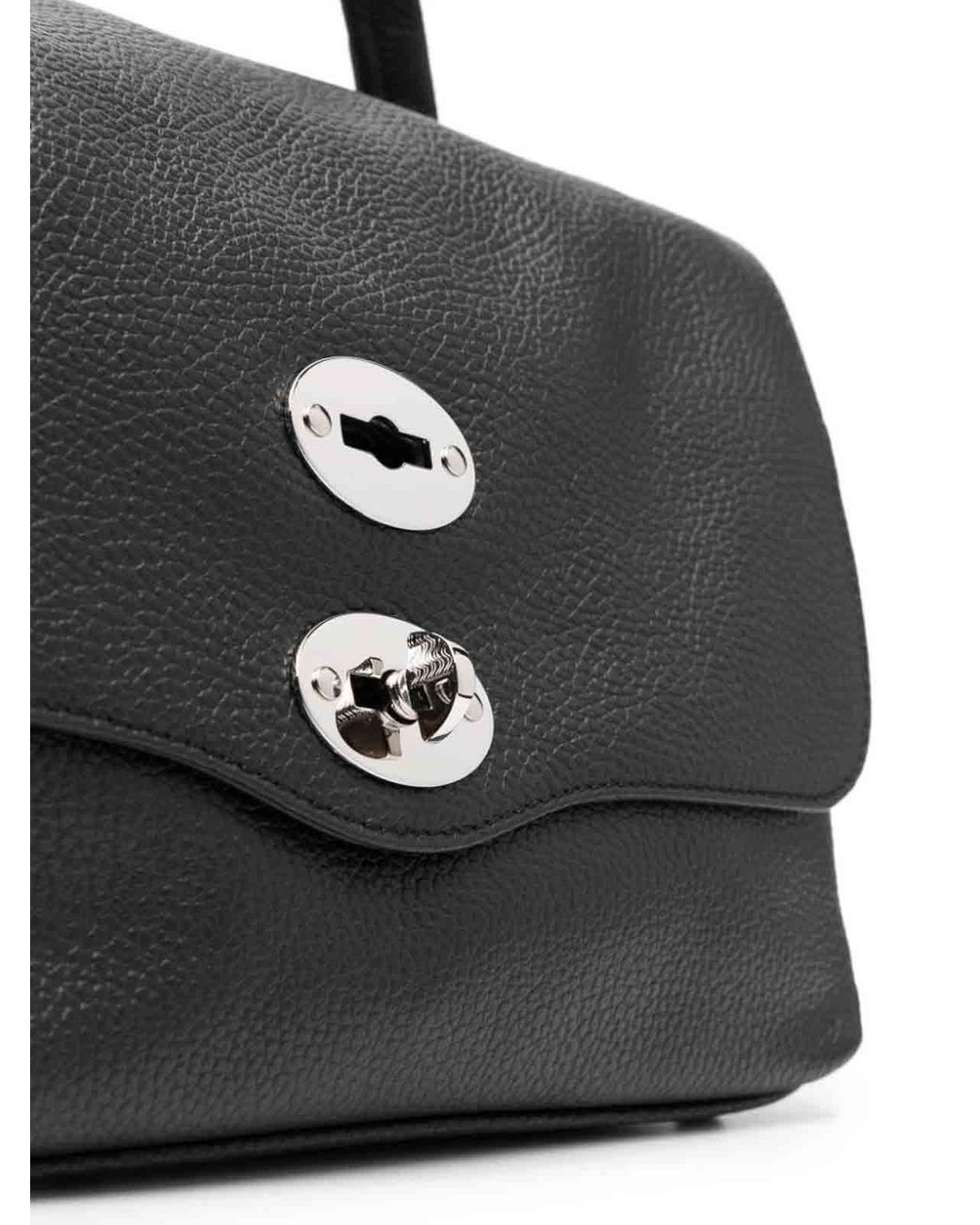 Zanellato Black Postina S Daily Leather Handbag