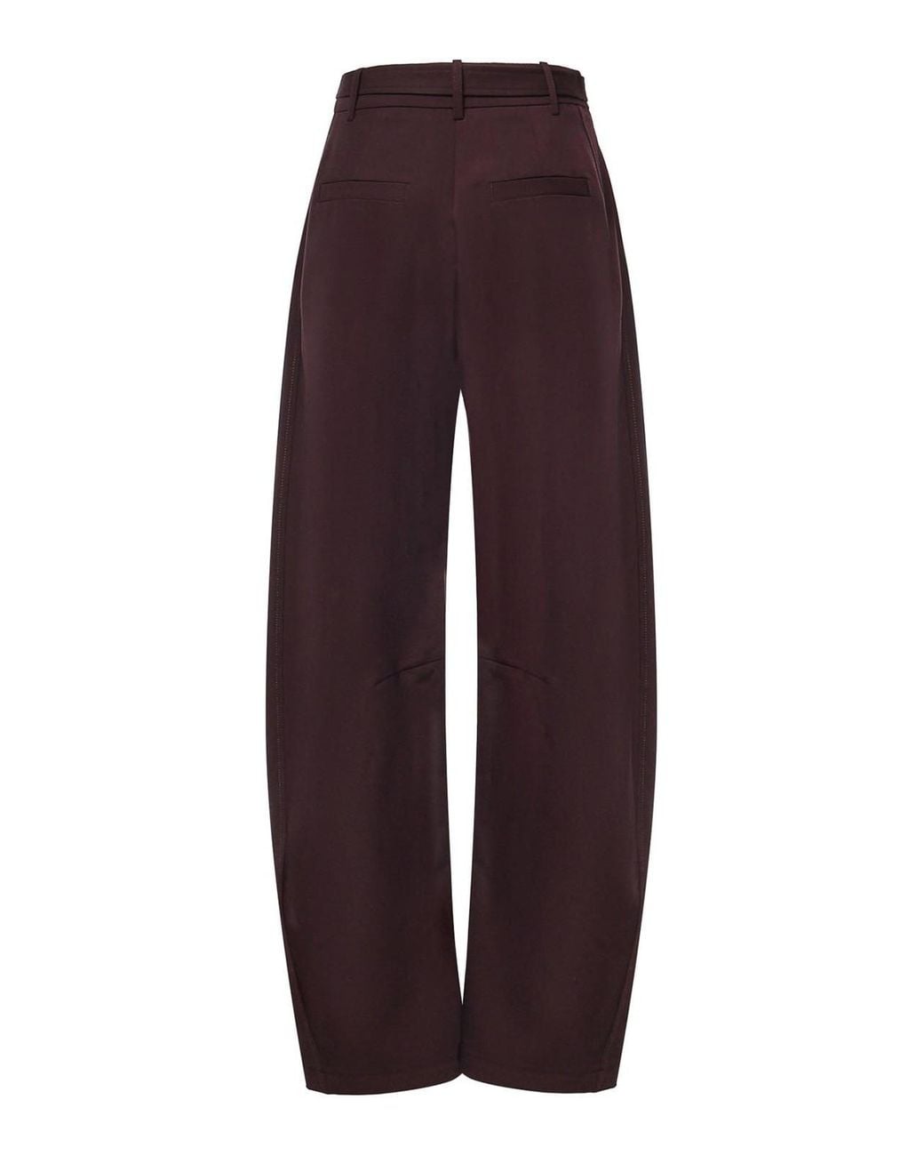 Pinko Purple Belted Viscose Blend Trousers