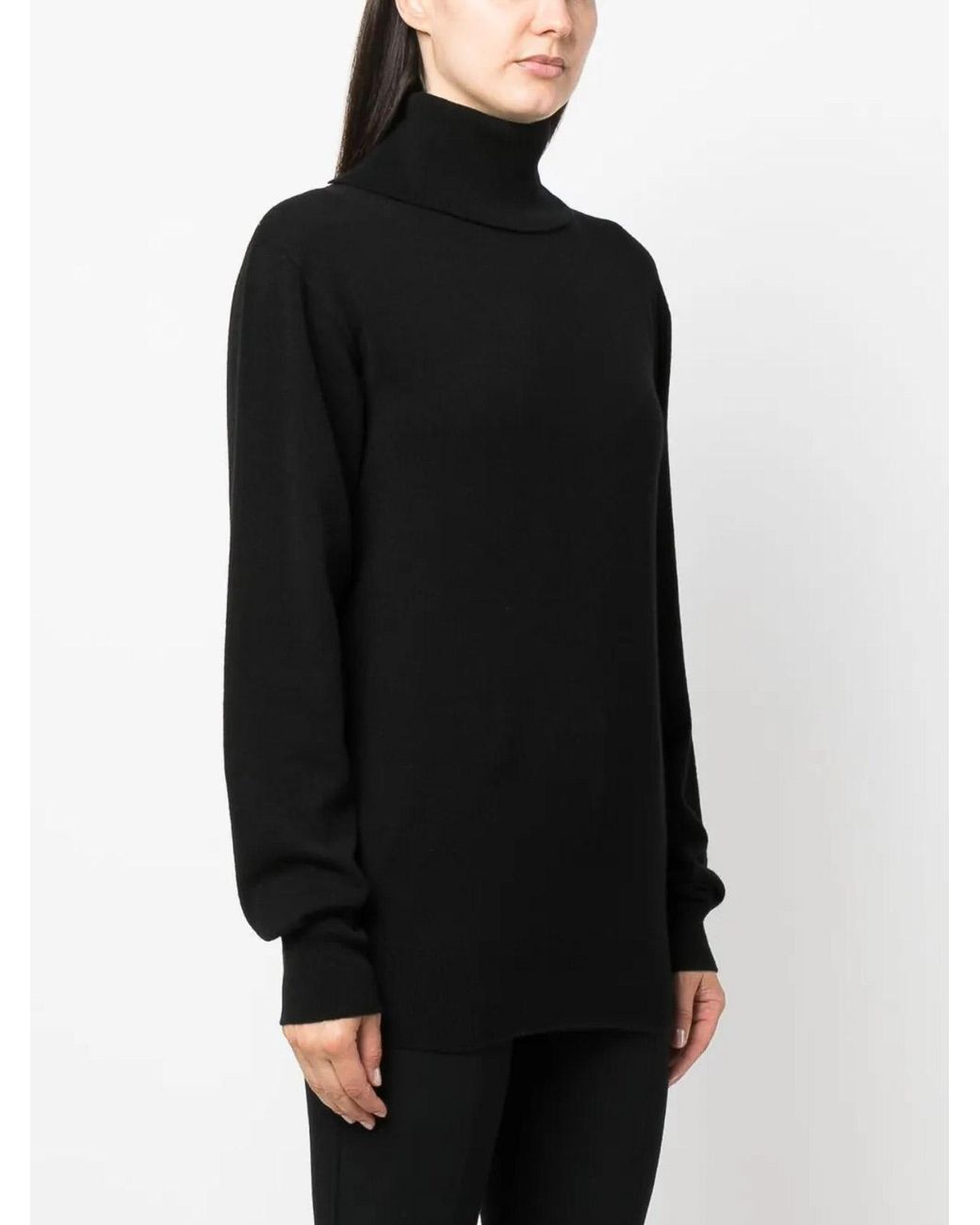 Jil Sander Black High Neck Collar