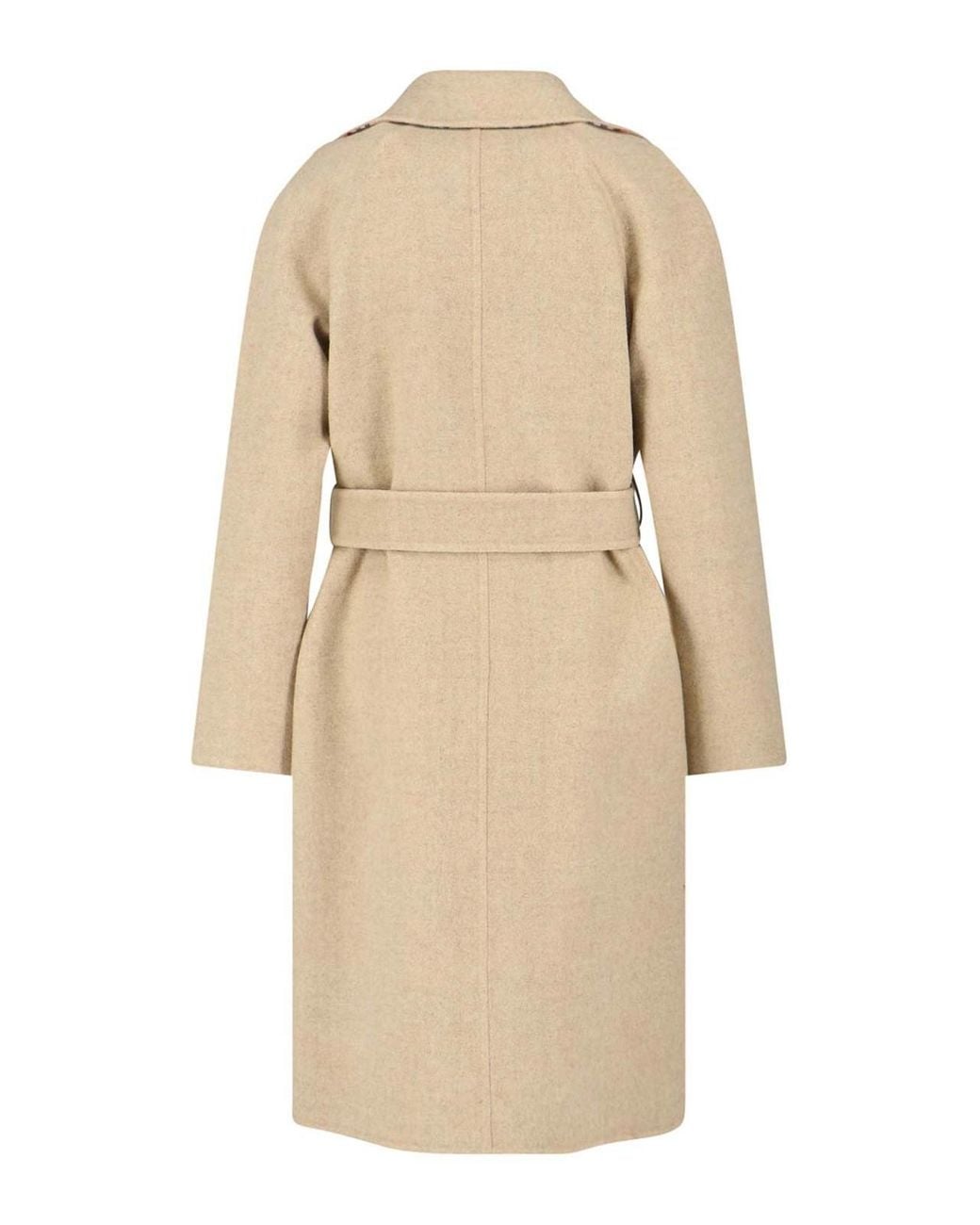 Abrigo Midi Burberry de color Natural
