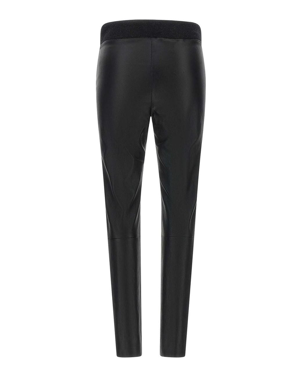 Brunello Cucinelli Black Stretch Nappa Leather Leggings