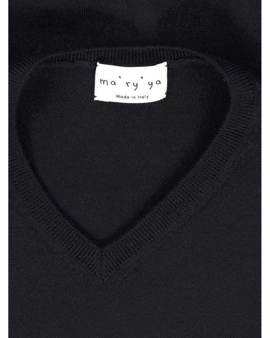 Ma'ry'ya Blue Virgin Wool And Silk Blend Sweater