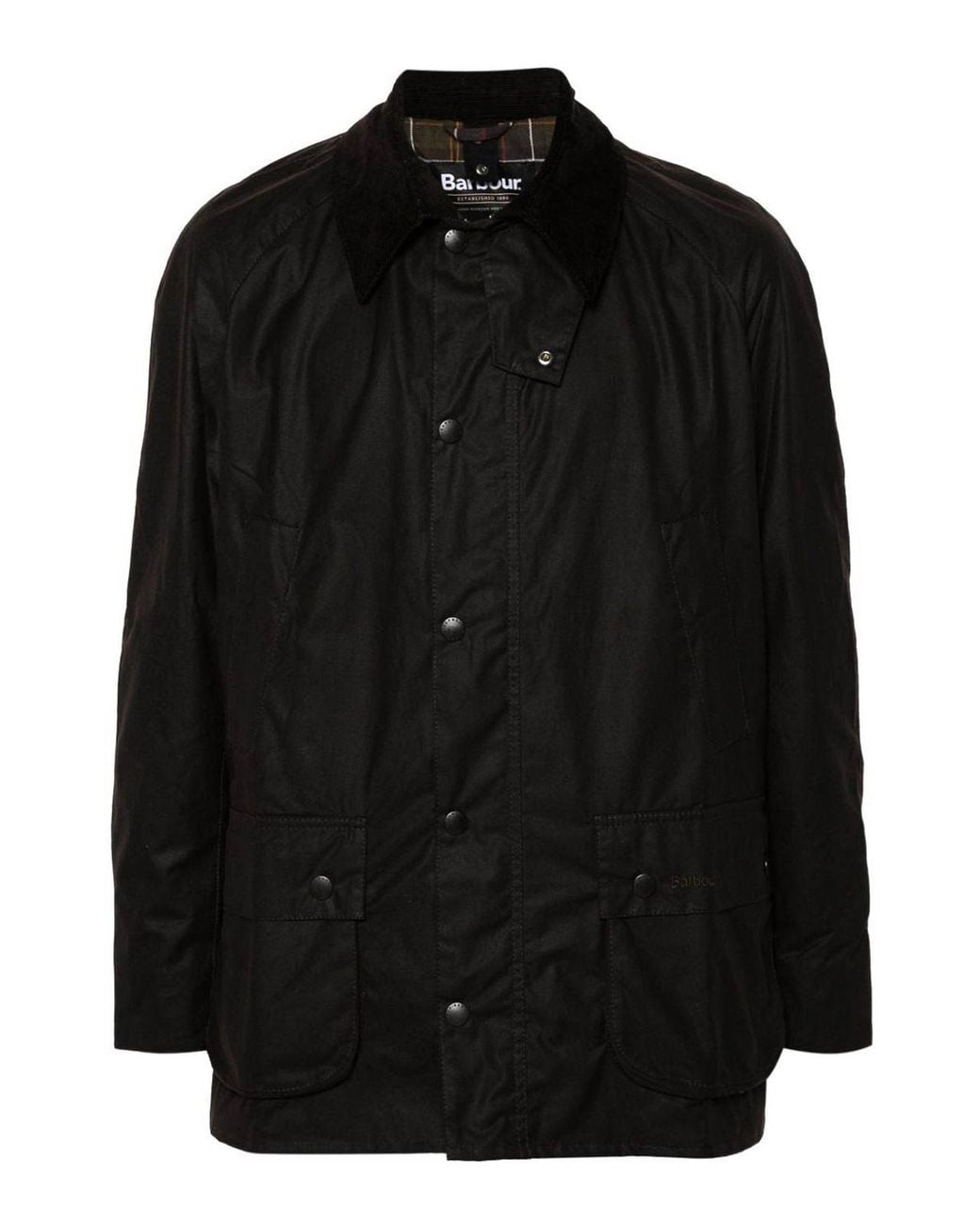 Barbour Black Ashby Waxed Cotton Jacket for men