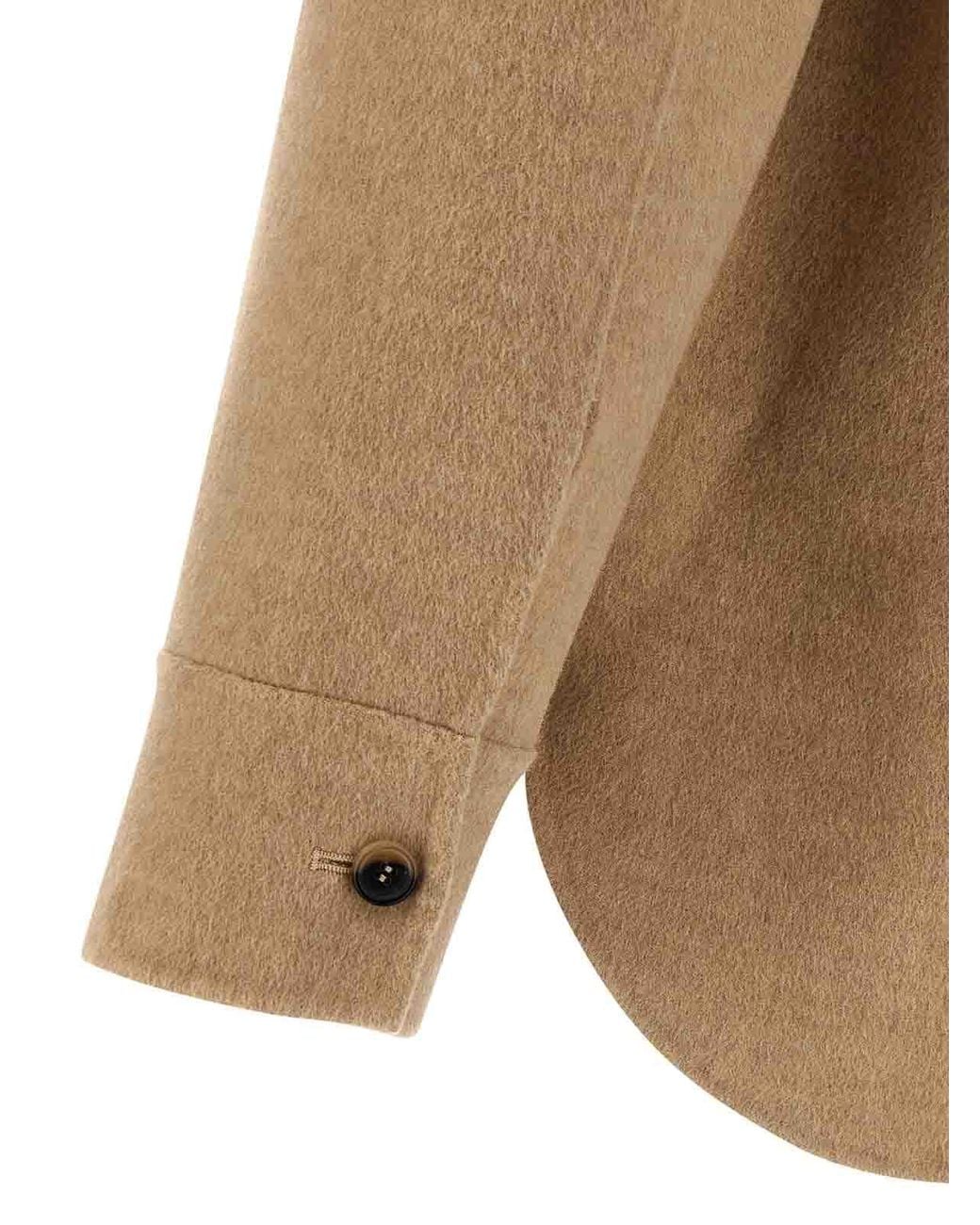 J.W. Anderson Natural Asymmetrical Wool Overshirt for men