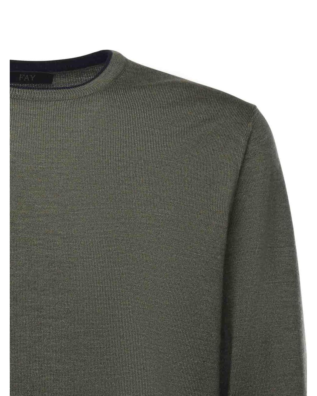 Suéter Cuello Redondo Fay de hombre de color Green