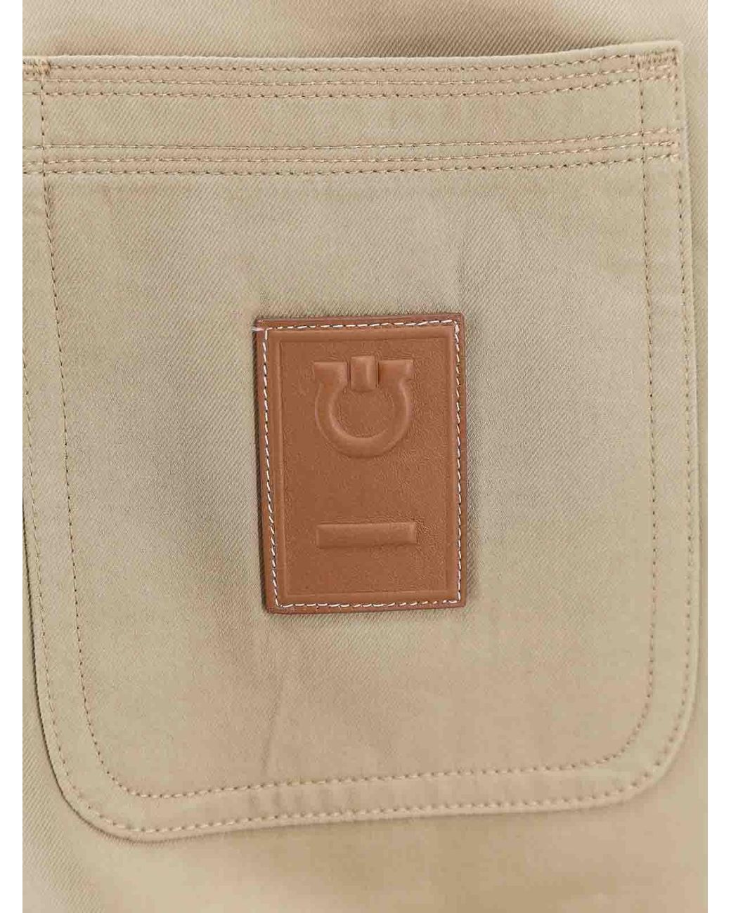 Ferragamo Natural Cotton And Viscose Jacket for men