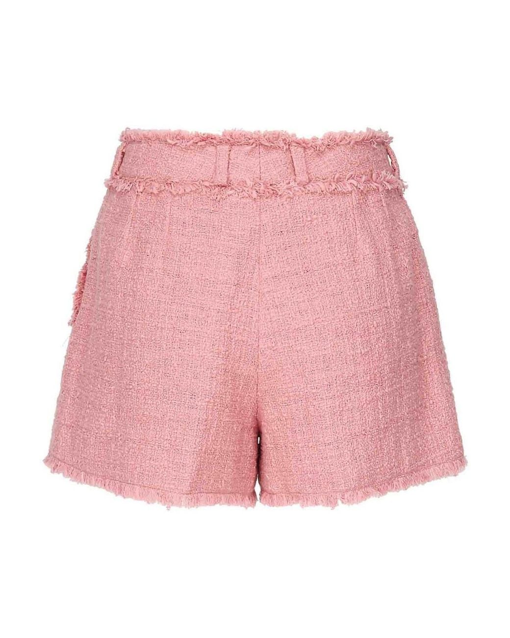 Dolce & Gabbana Pink Tweed Shorts