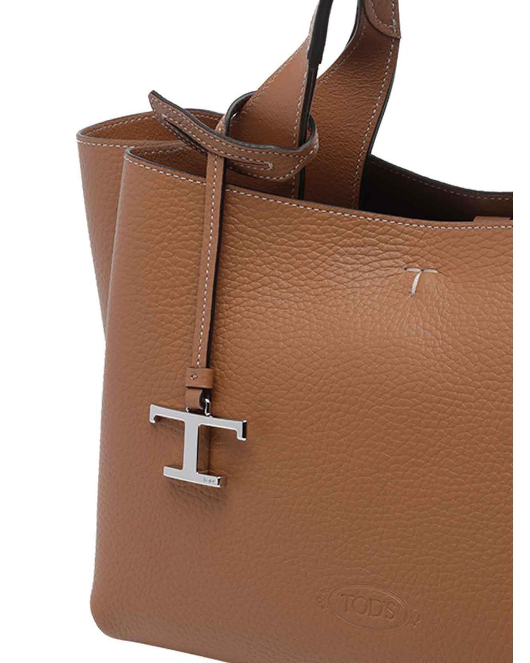 Tod's Brown Mini T Timeless Handbag