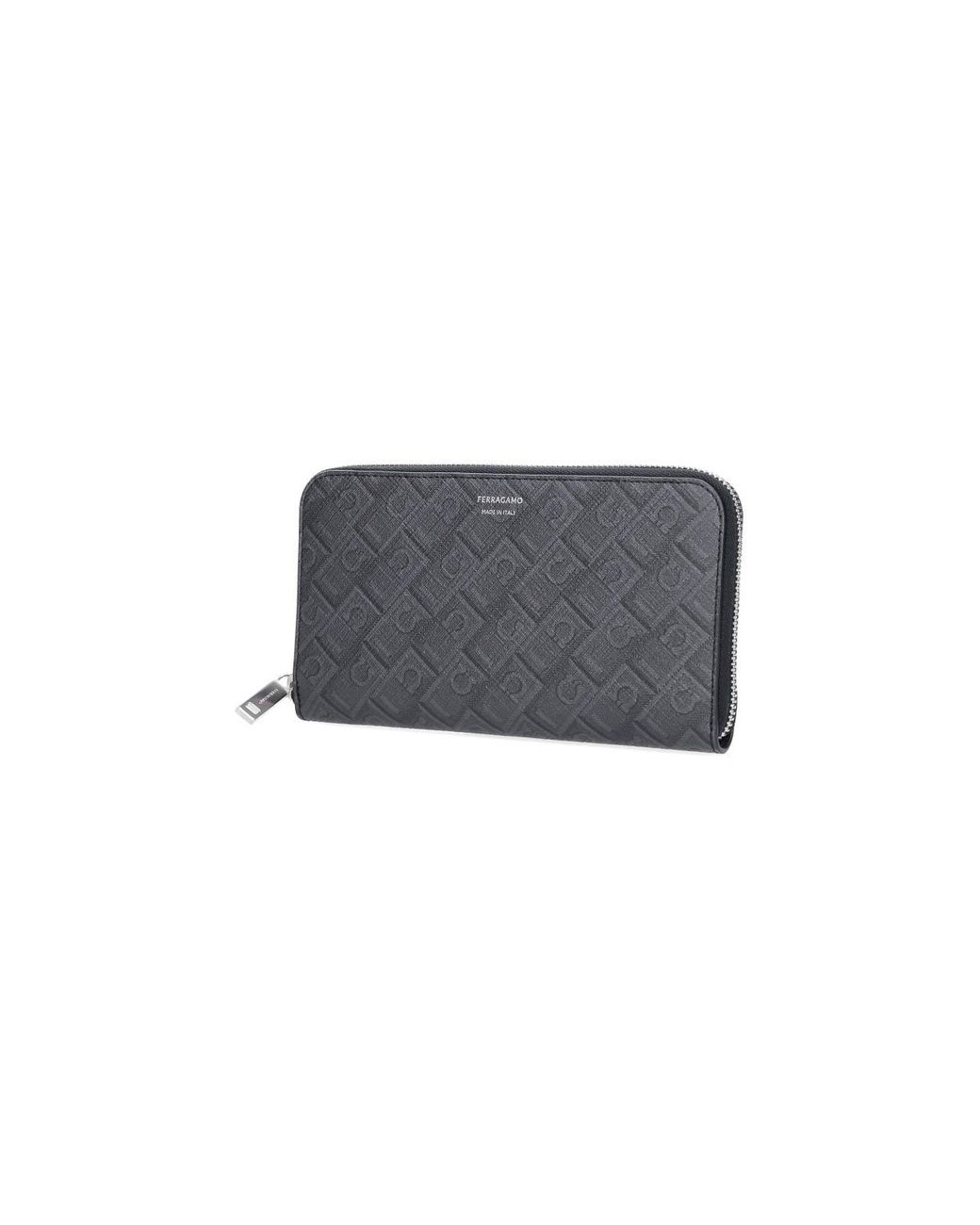 Ferragamo Gray Zip Wallet for men