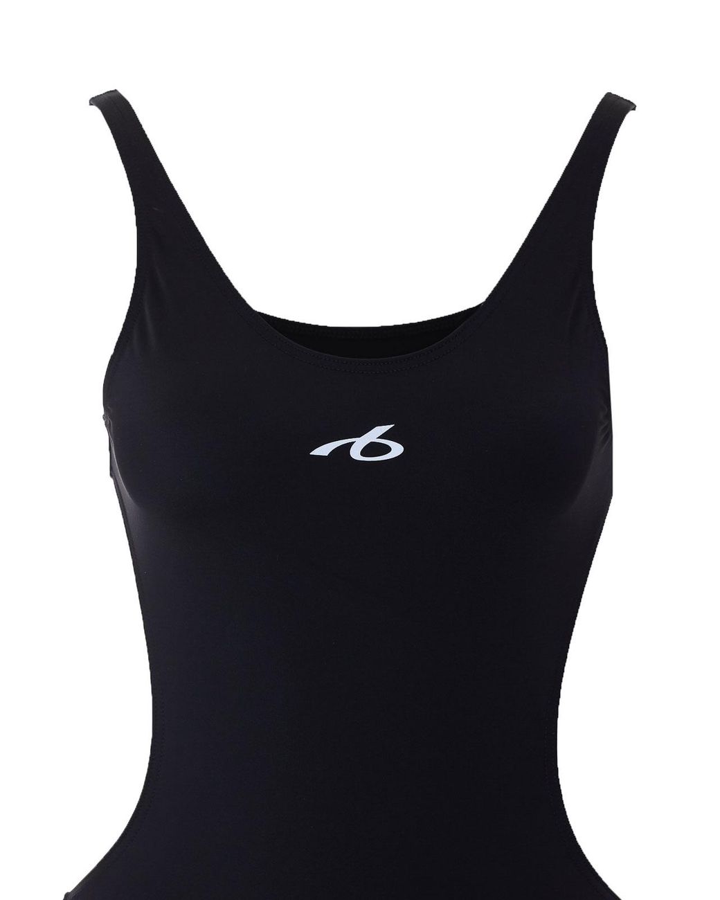 Balenciaga Black One Piece Logo Swimsuit
