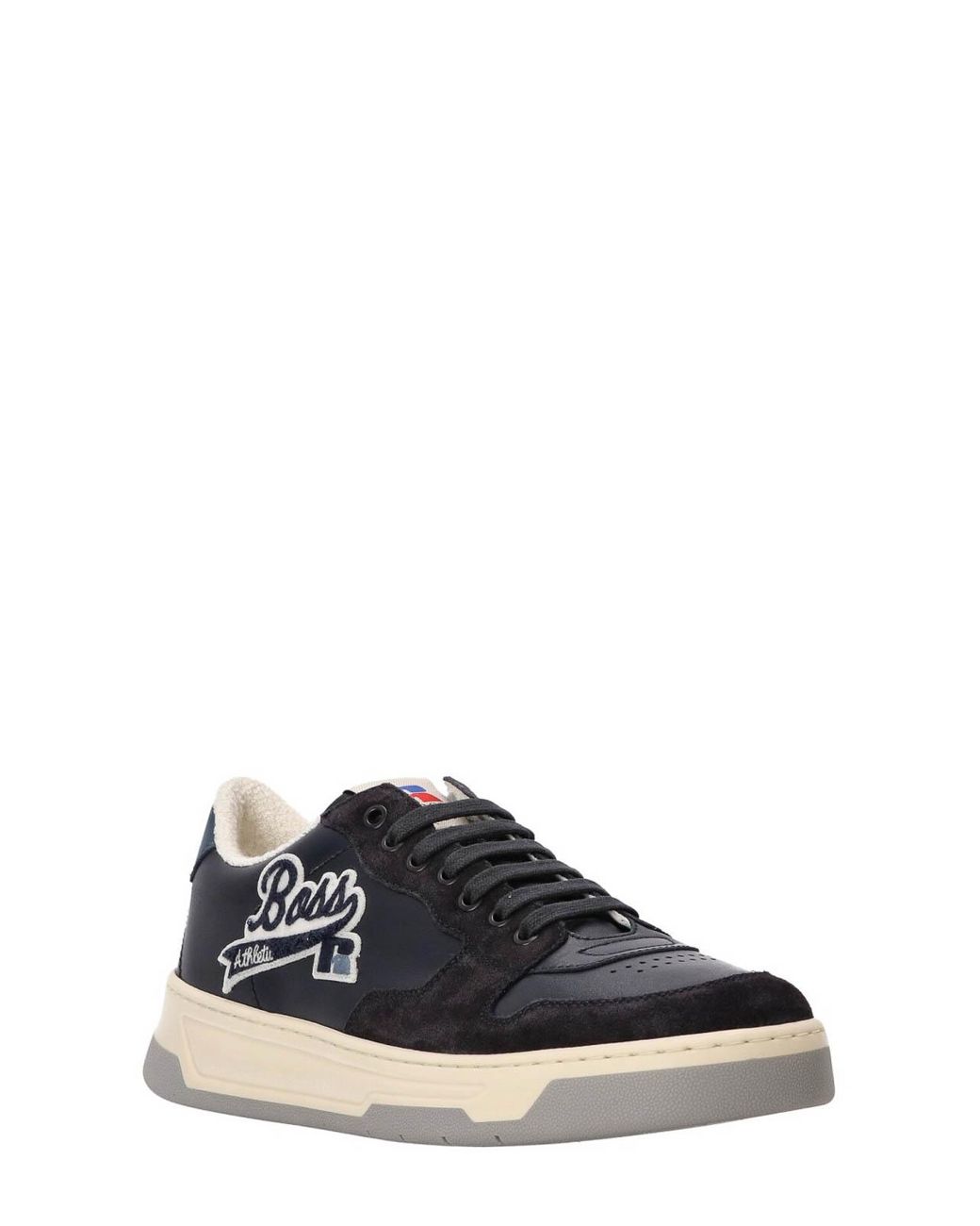 Boss Blue Leather Sneakers for men