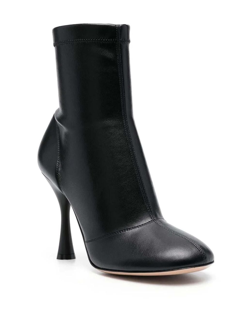 Gianvito Rossi Black Larue 95Mm Leather Ankle Boots