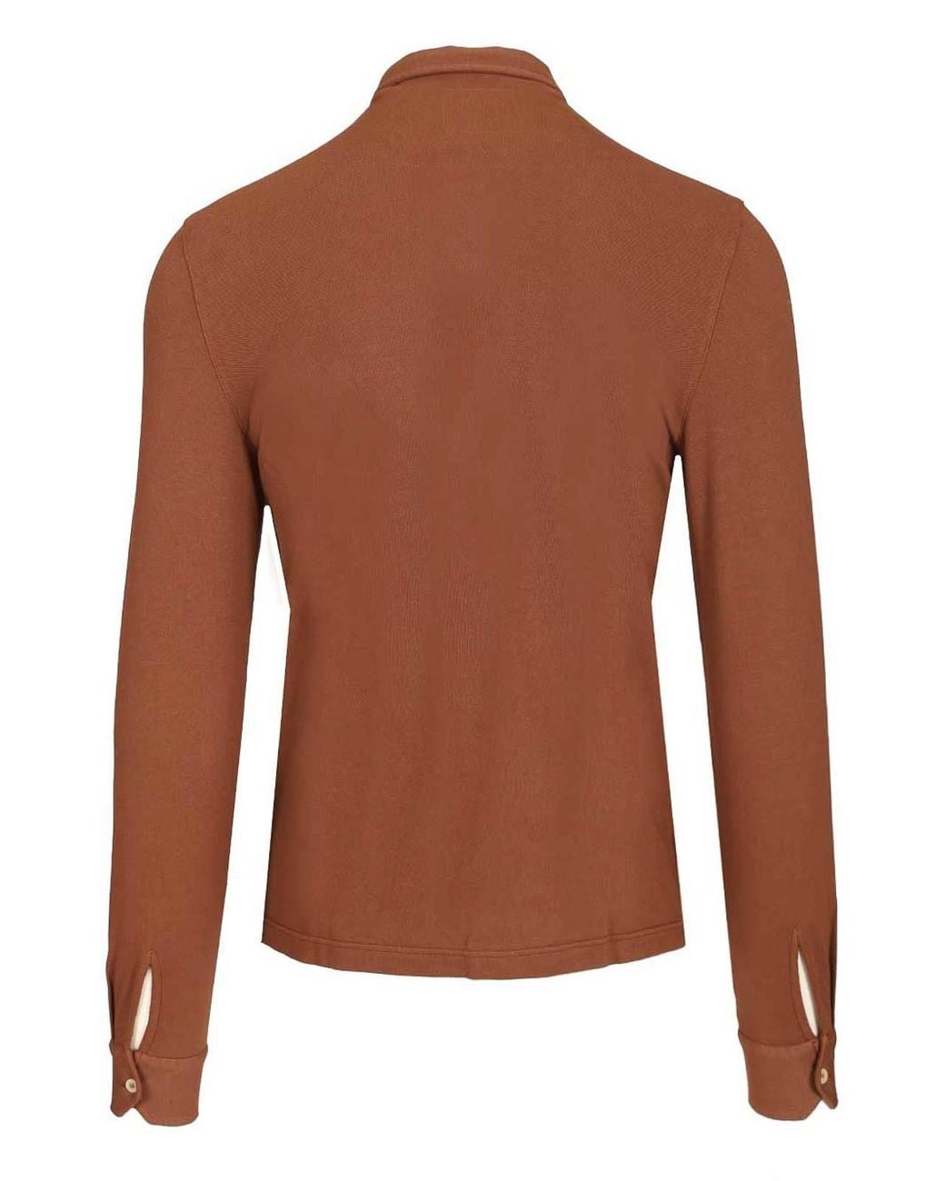 Fedeli Brown Long-Sleeved Shirt for men