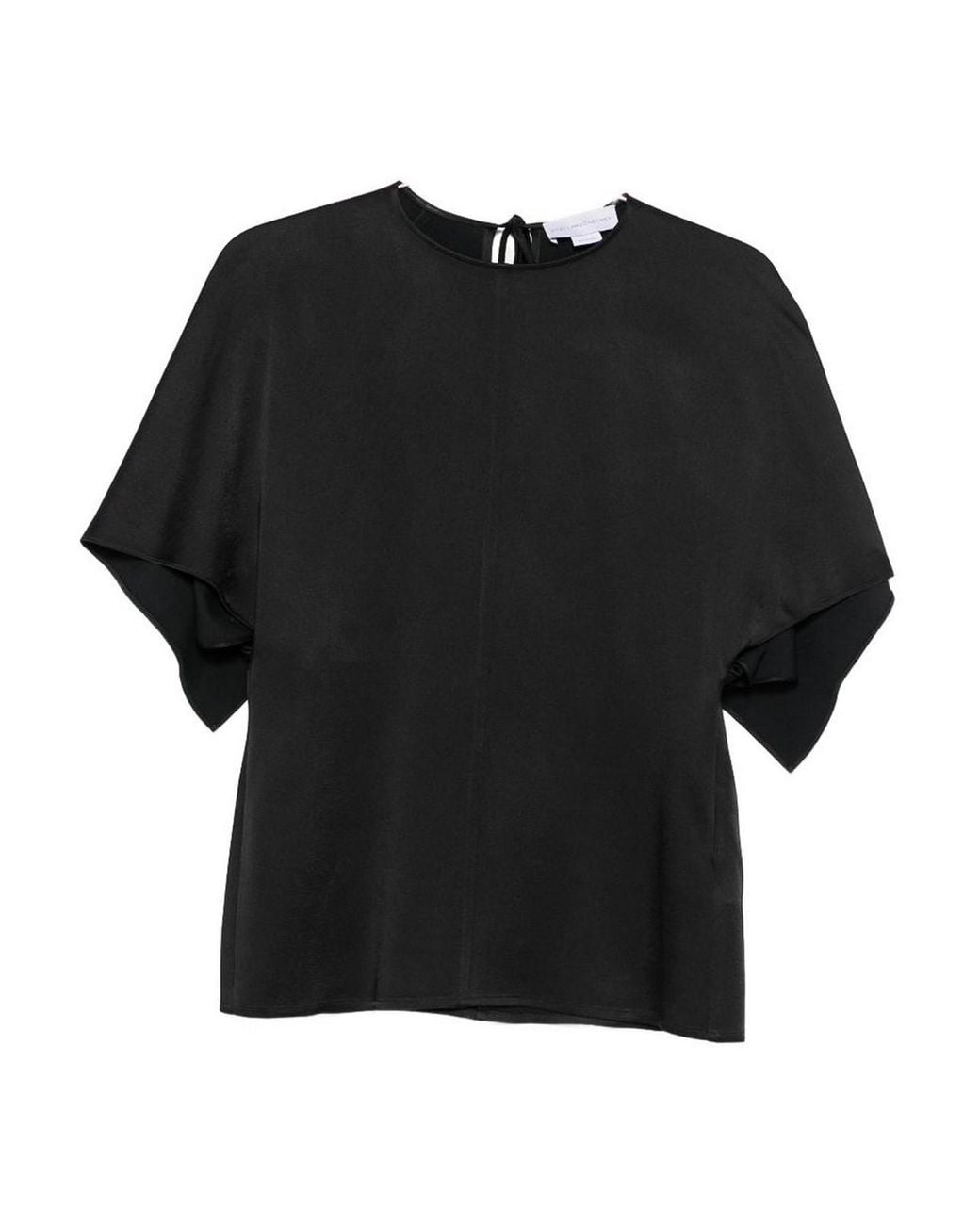 Stella McCartney Black Satin Silk Top