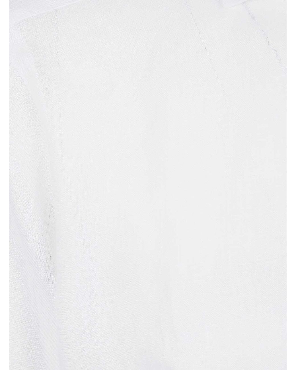 Barba Napoli White Neck Shirt for men