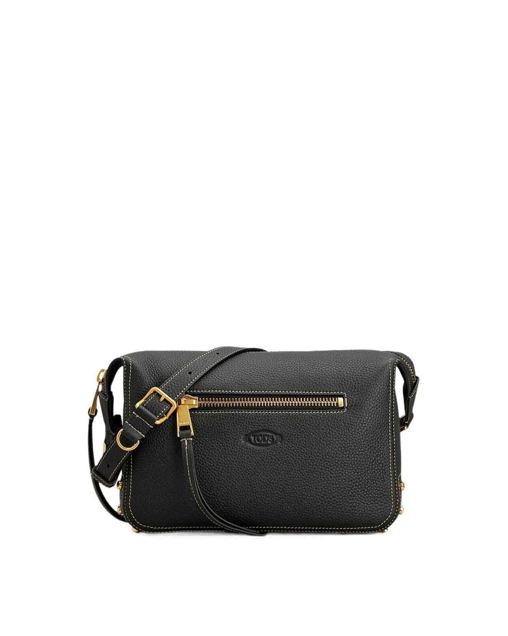 Tod's Black Metal Dots Shoulder Bag