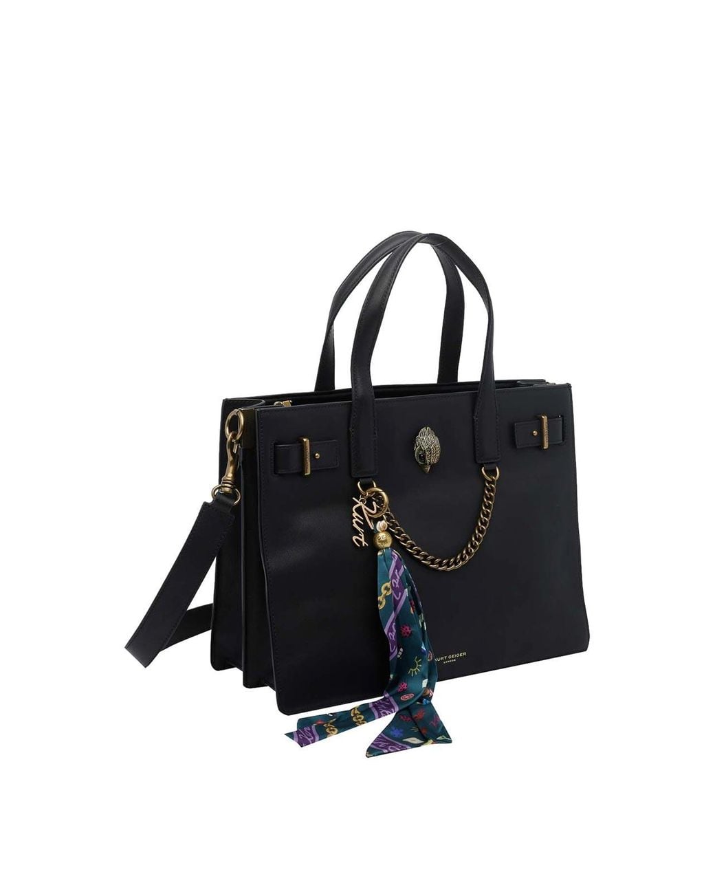 Kurt Geiger Black Logo Tote Bag
