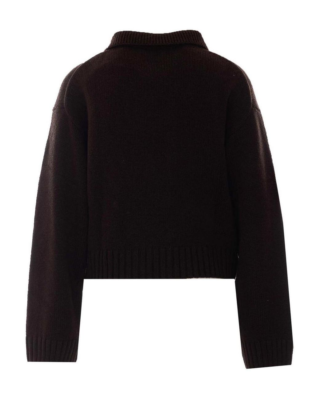 Allude Black Knitted Double Breasted Cardigan