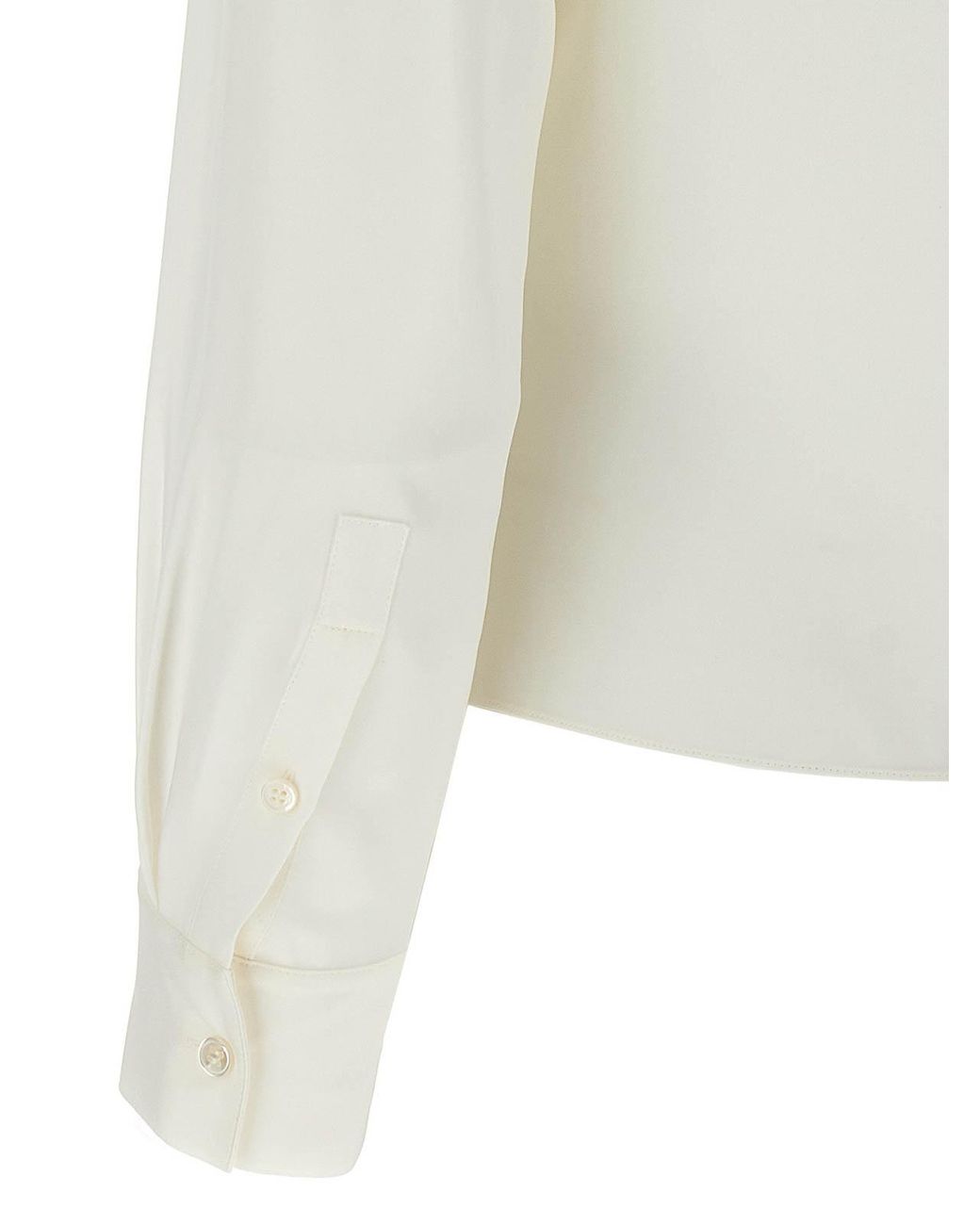 Theory White Pk Label Wrap Blouse